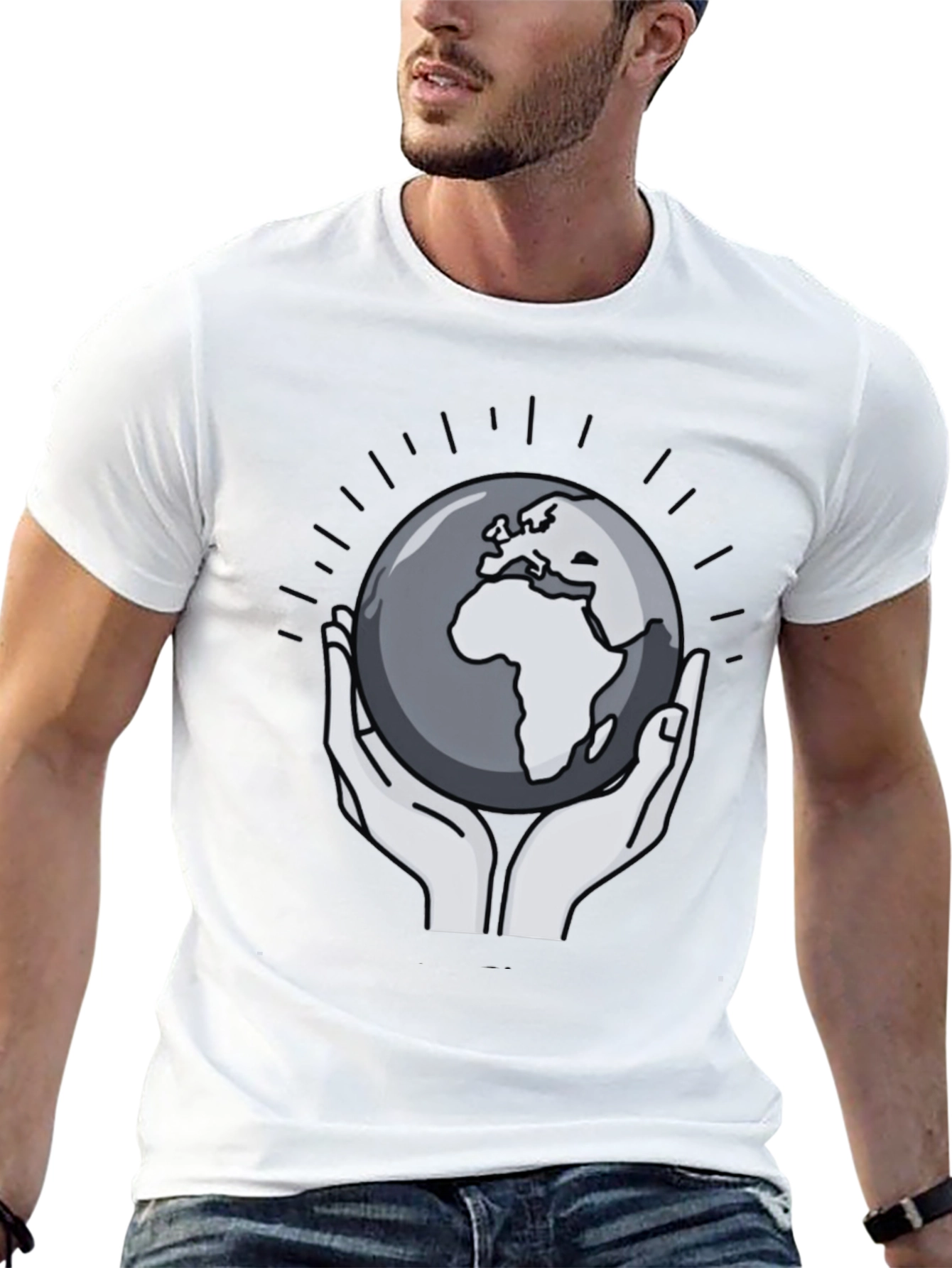 Earth in Our Hands Graphic Tee - Black