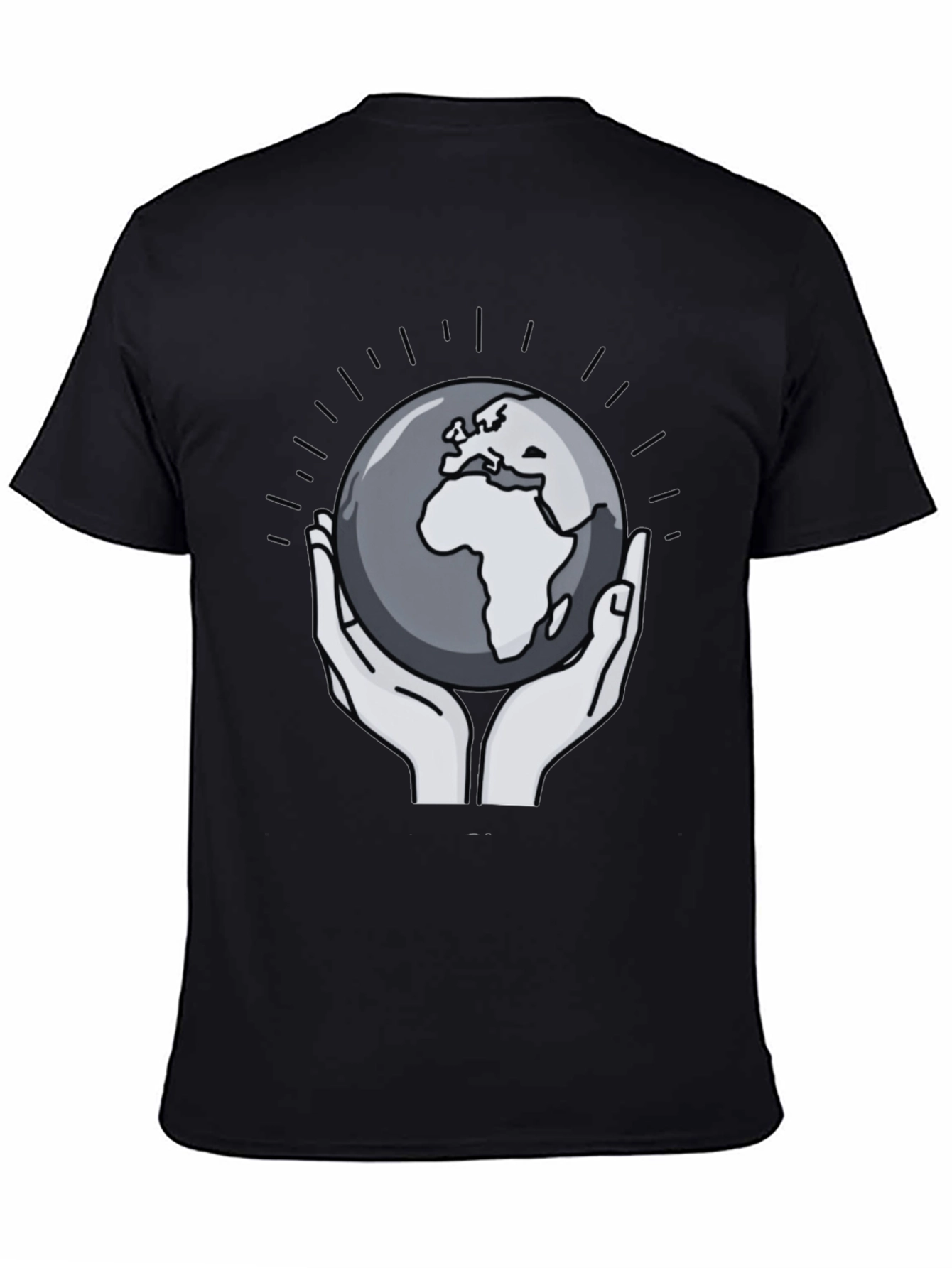 Earth in Our Hands Graphic Tee - Black