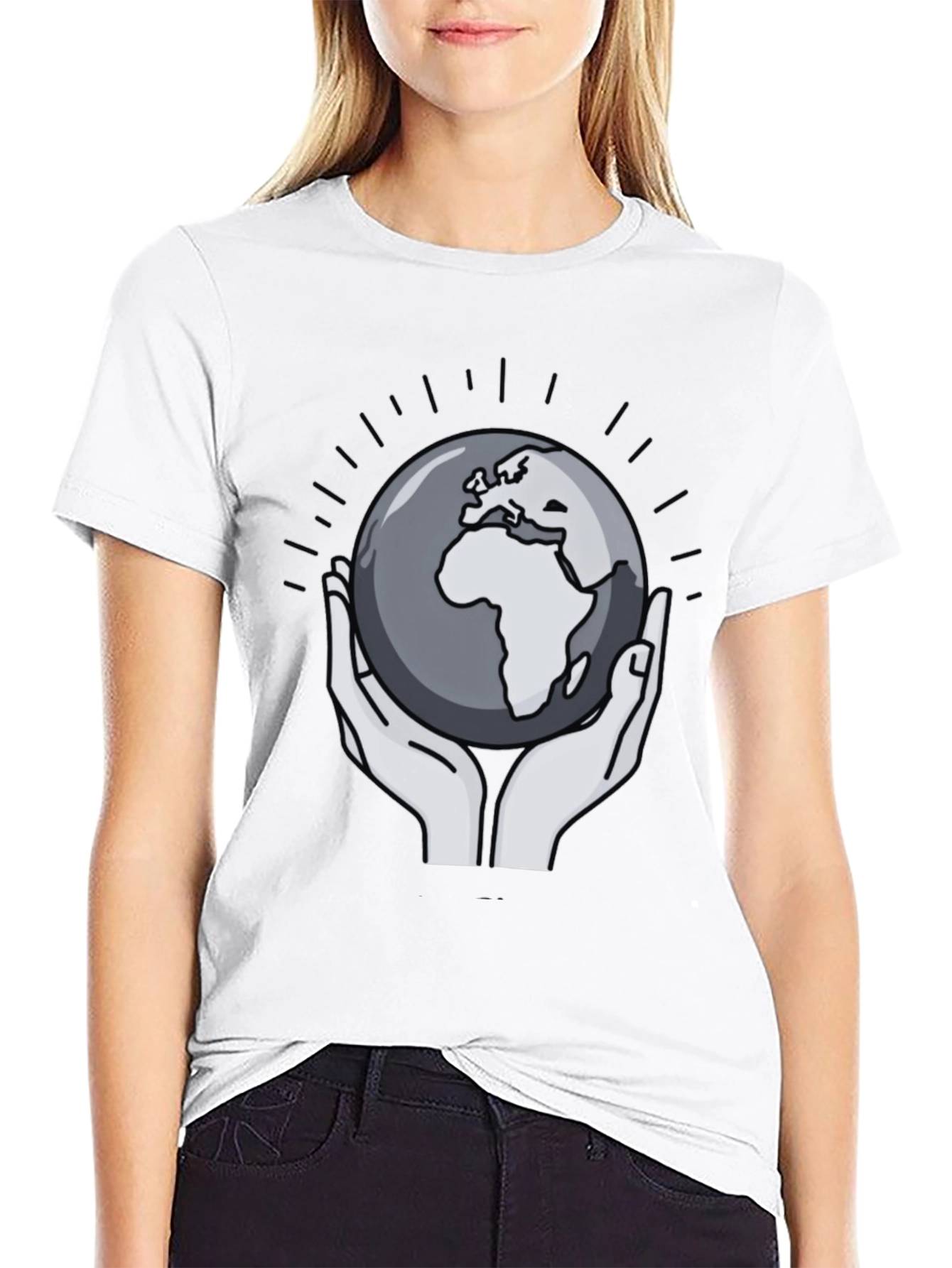 Earth in Our Hands Graphic Tee - Black