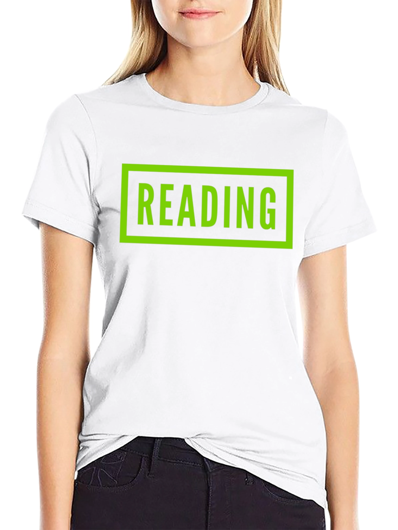 Reading Graphic Tee - Black Cotton T-Shirt