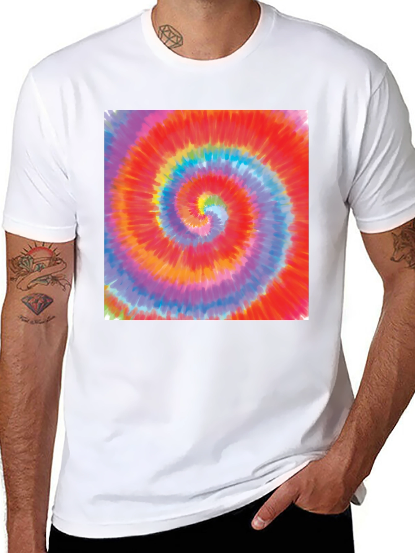 Psychedelic Swirl Tee - Retro Style Comfort