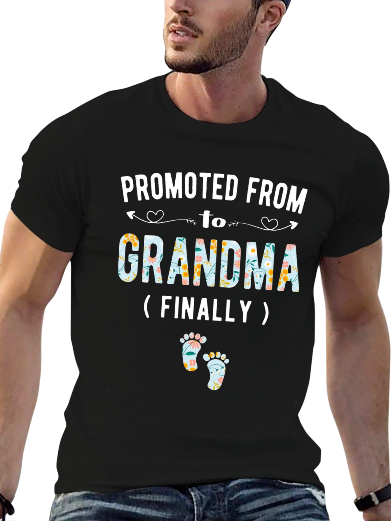 Promoted to Grandma Floral T-Shirt