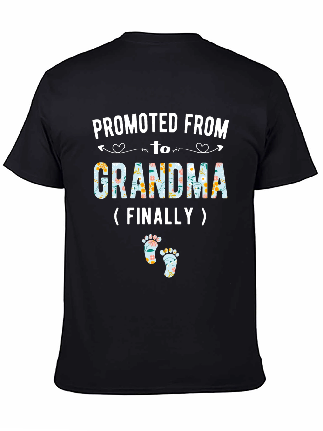 Promoted to Grandma Floral T-Shirt