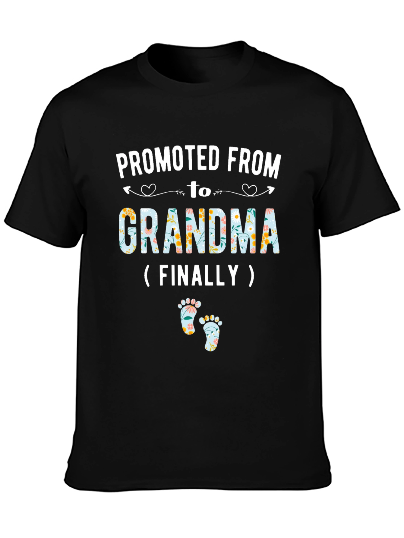 Promoted to Grandma Floral T-Shirt