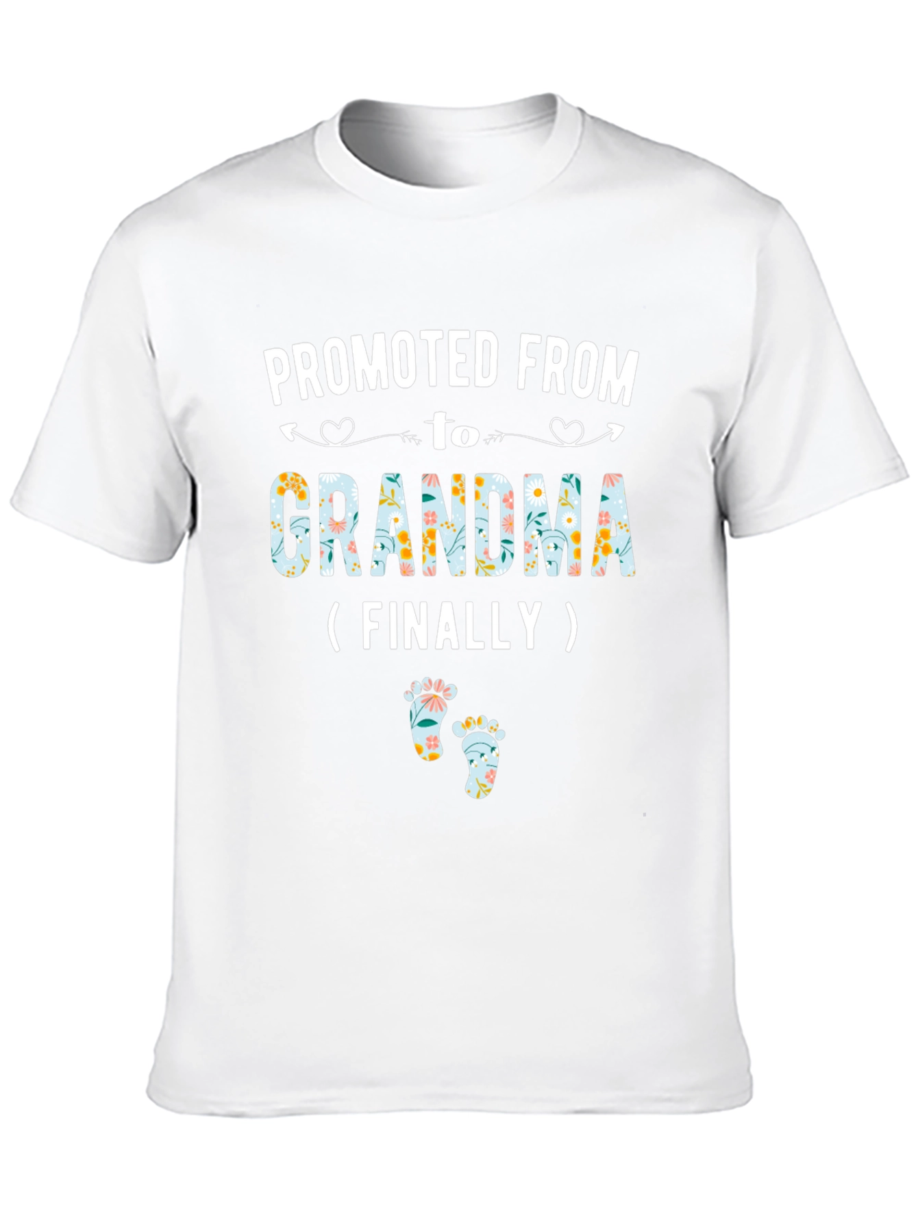 Promoted to Grandma Floral T-Shirt