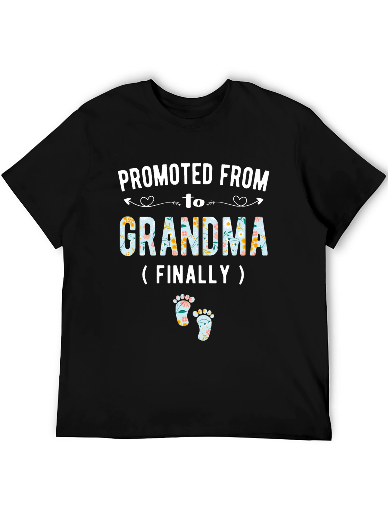 Promoted to Grandma Floral T-Shirt