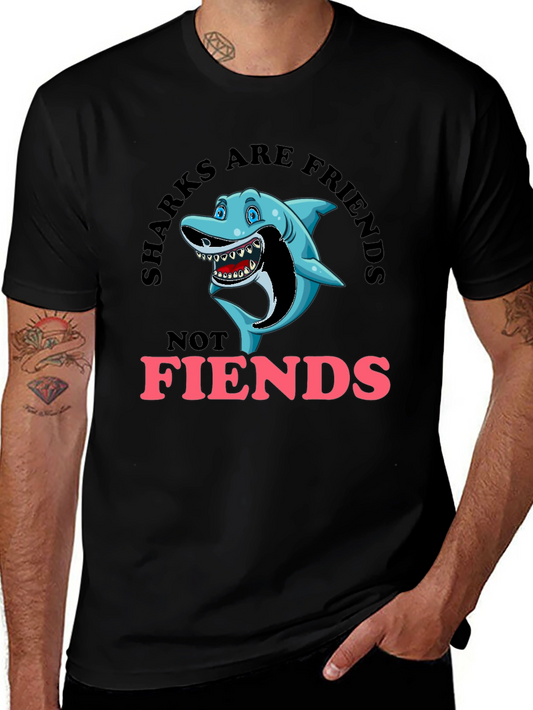 Sharks Are Friends Graphic T-Shirt