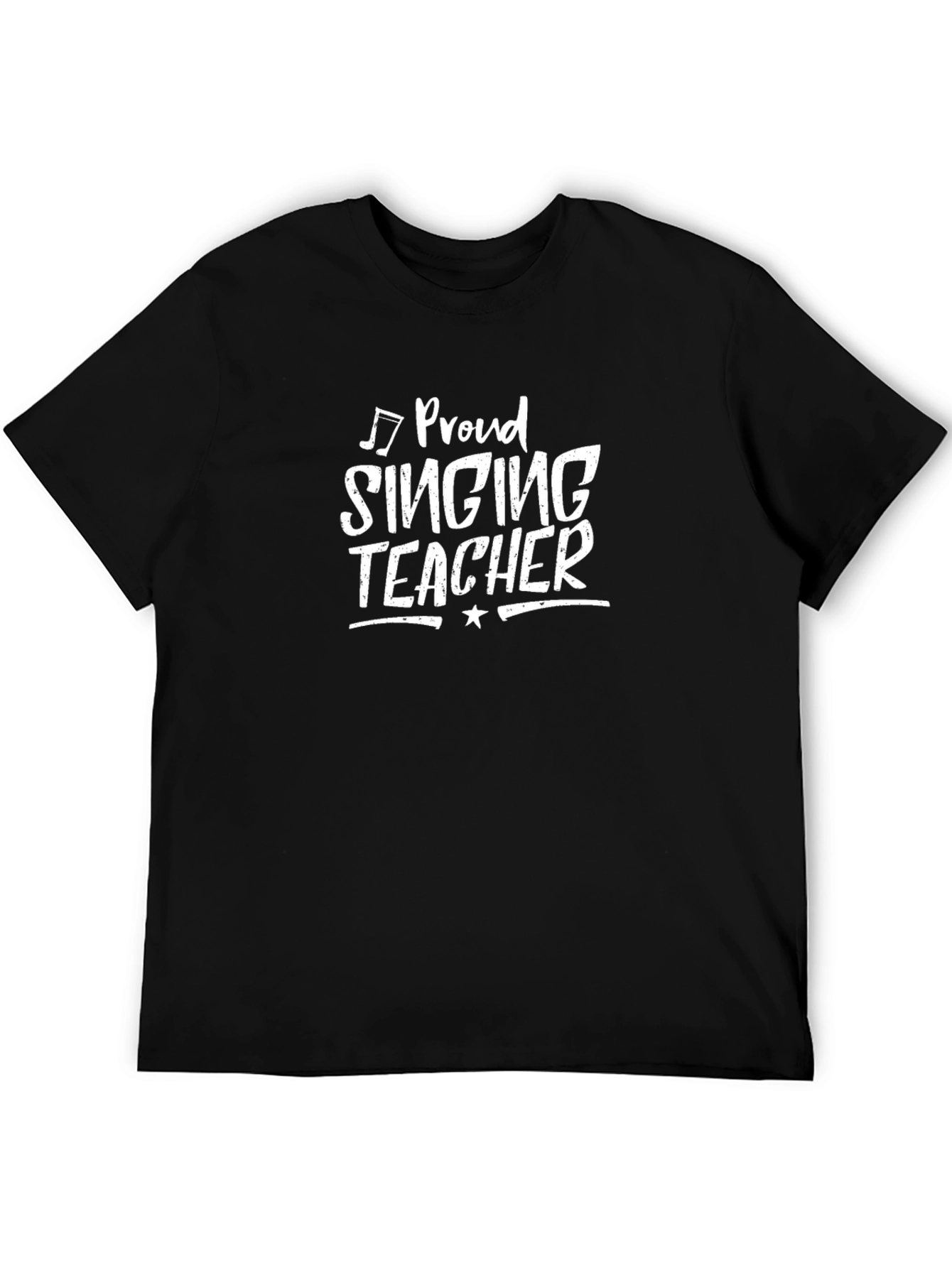 Proud Singing Teacher Black T-Shirt