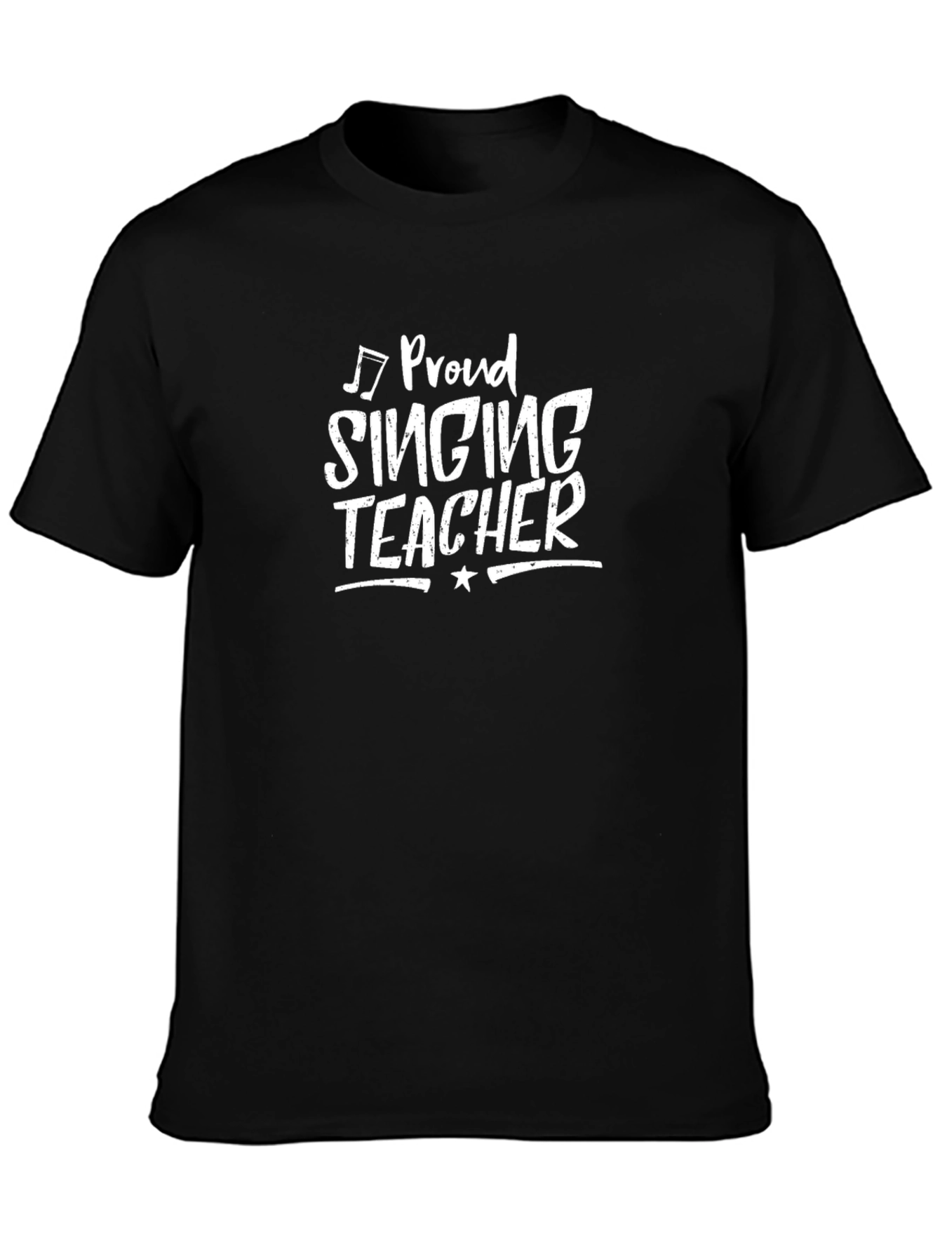 Proud Singing Teacher Black T-Shirt