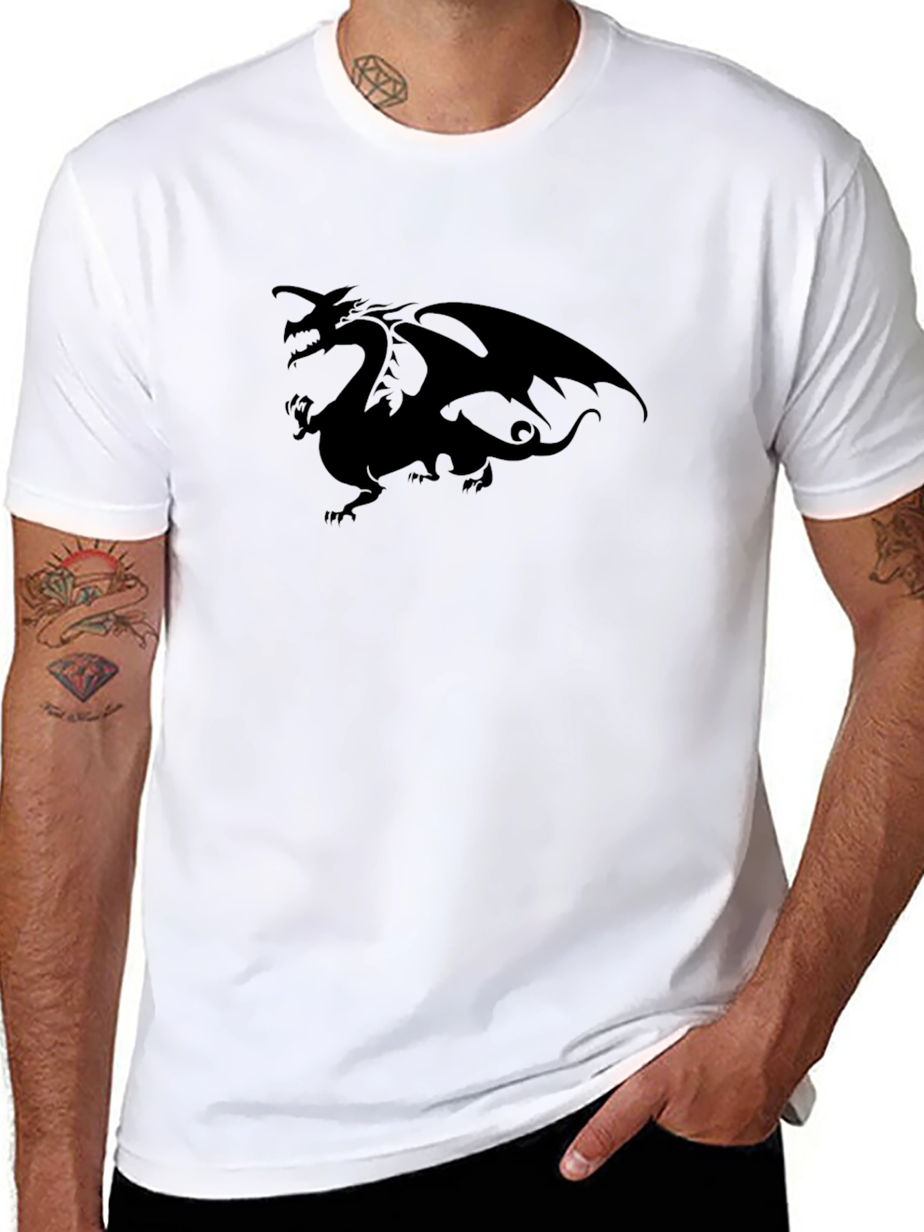 Dragon Silhouette Black T-Shirt