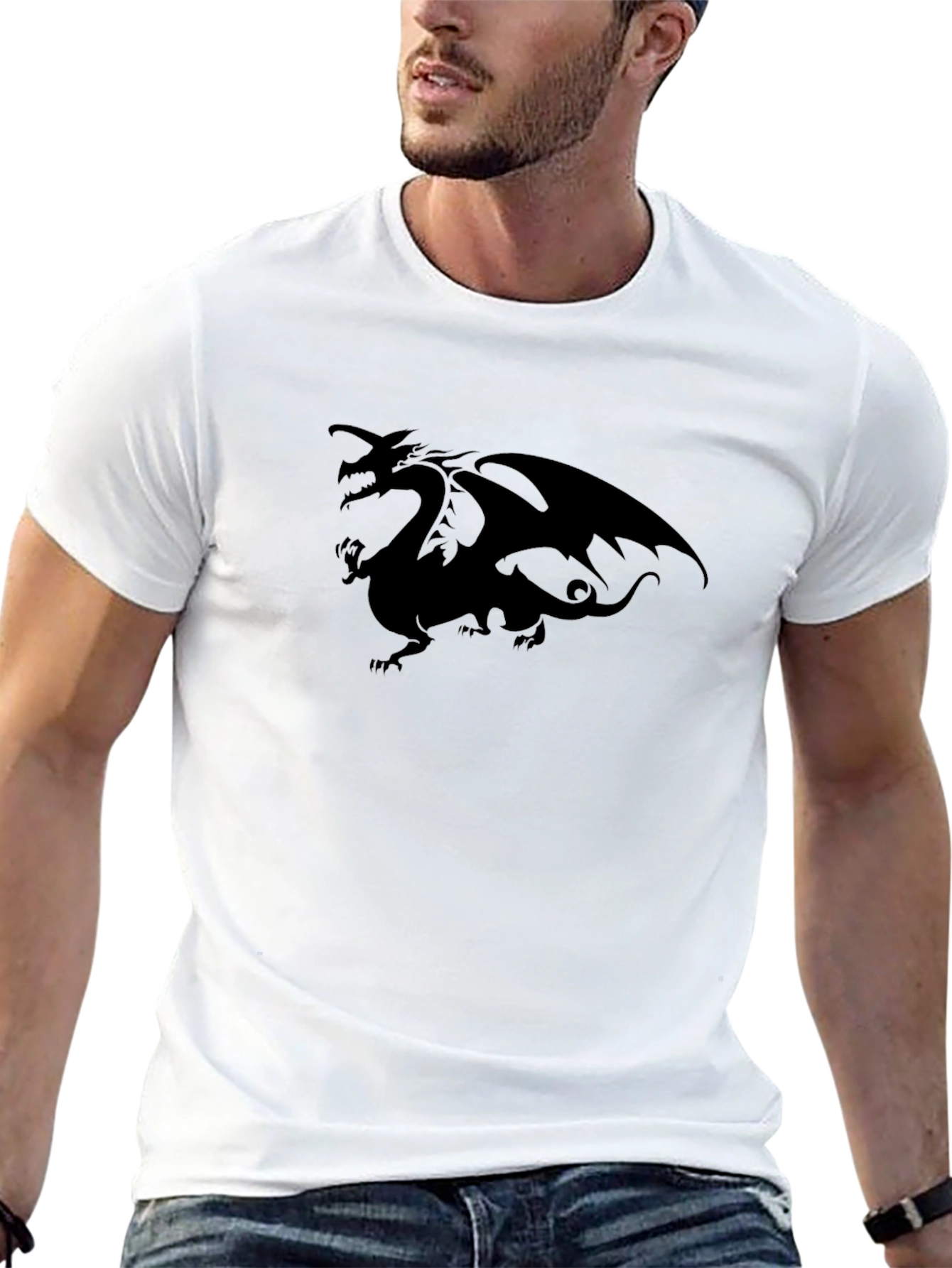 Dragon Silhouette Black T-Shirt