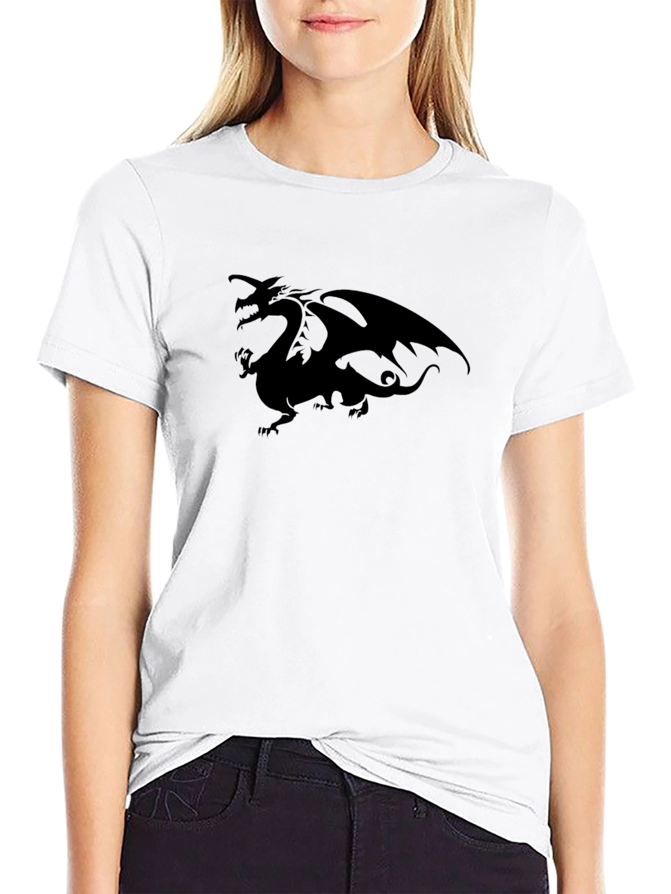 Dragon Silhouette Black T-Shirt