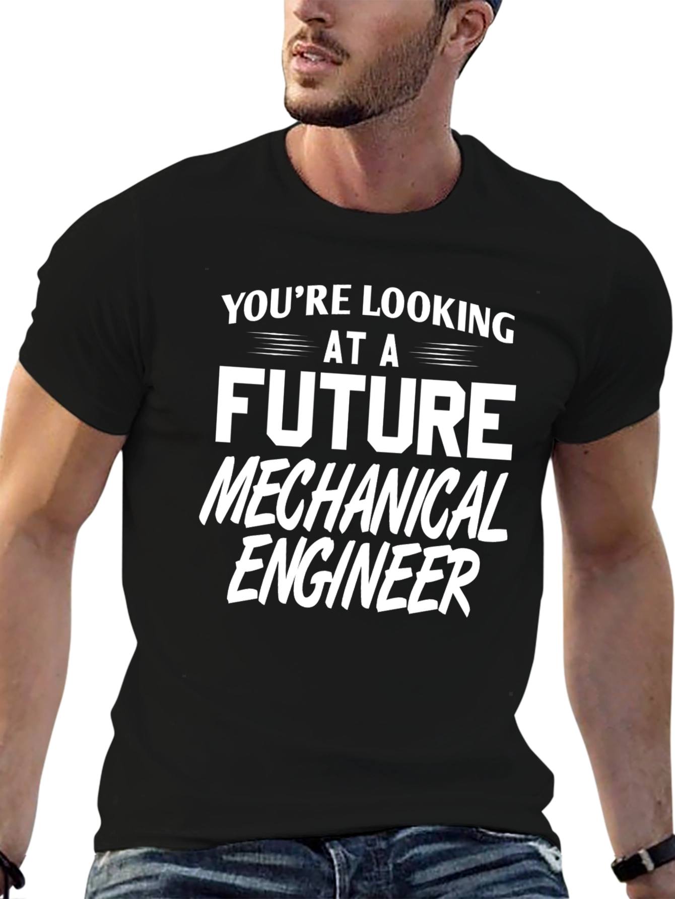 Future Mechanical Engineer Black T-Shirt