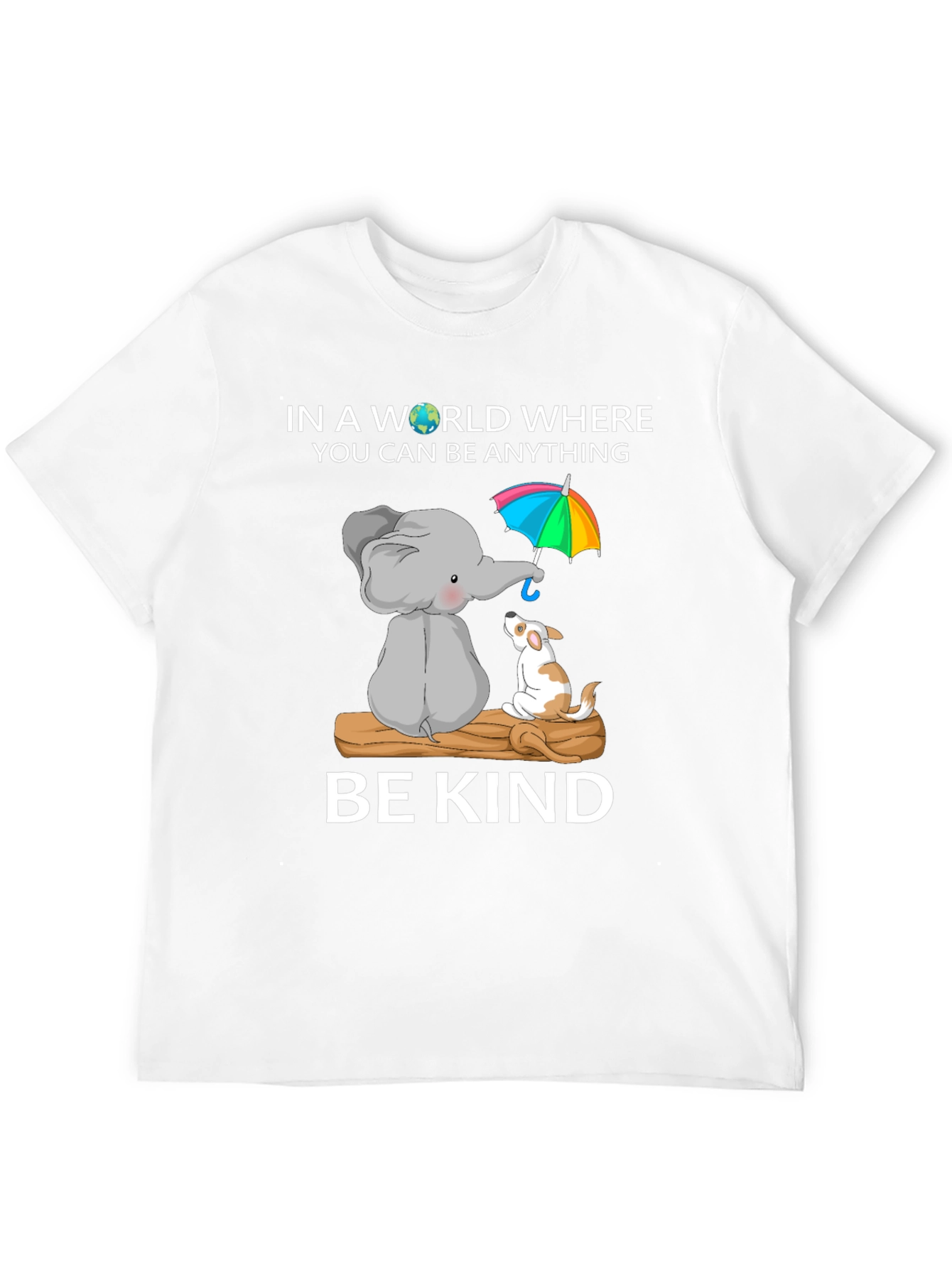 Be Kind T-Shirt - Elephant and Dog Design