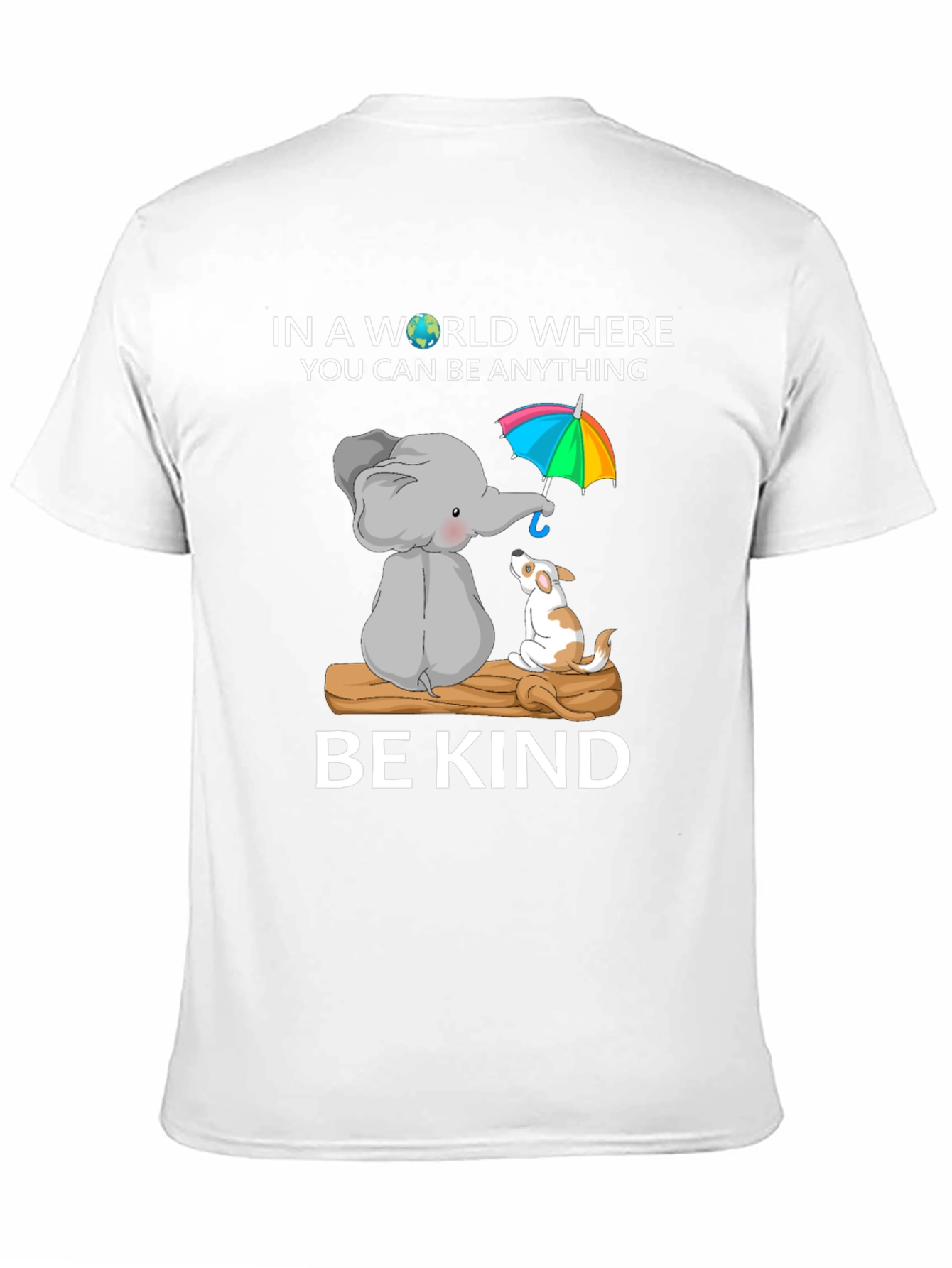 Be Kind T-Shirt - Elephant and Dog Design