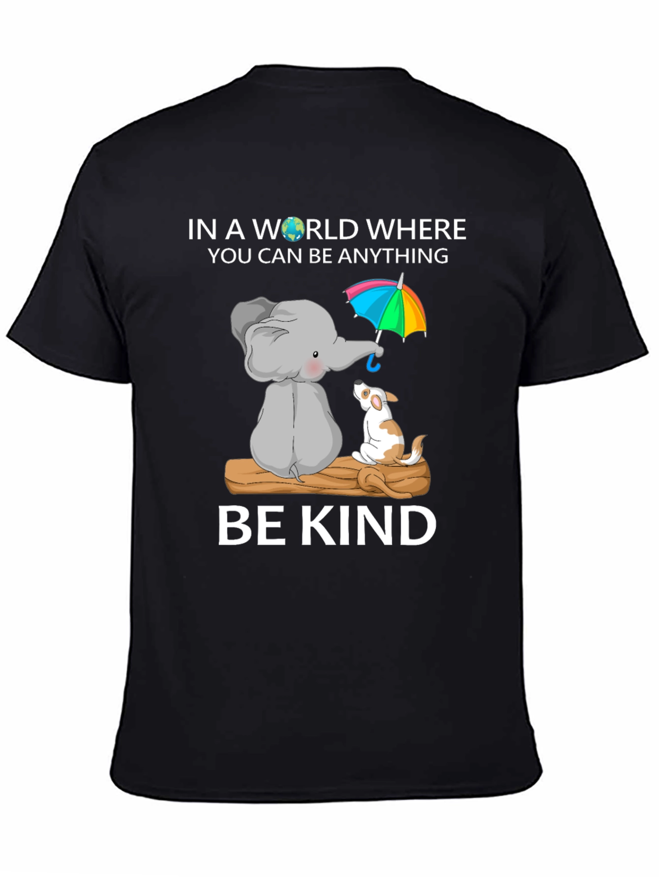 Be Kind T-Shirt - Elephant and Dog Design