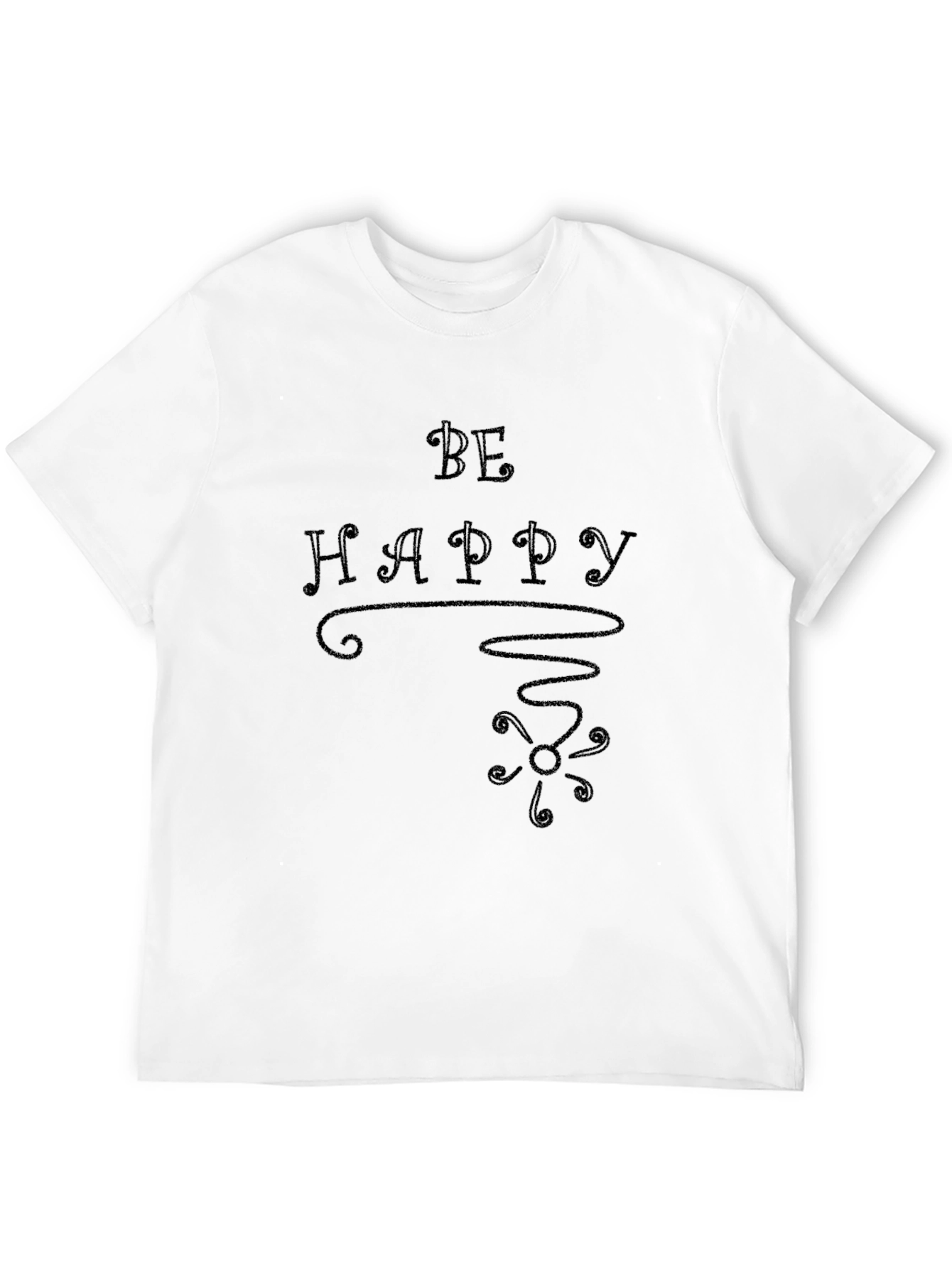 Be Happy Graphic Tee - Positive Vibes