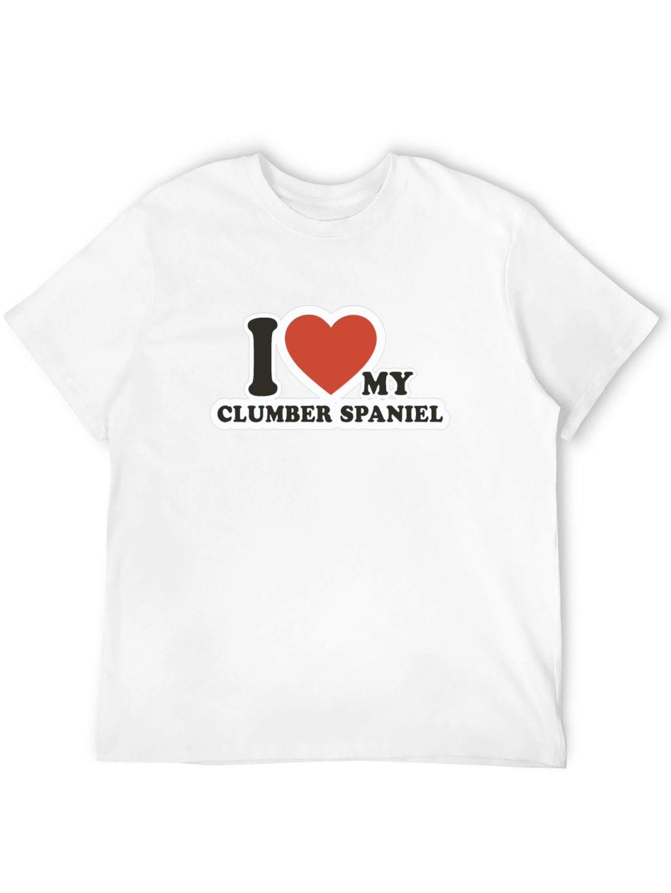 I Love My Clumber Spaniel Black T-Shirt