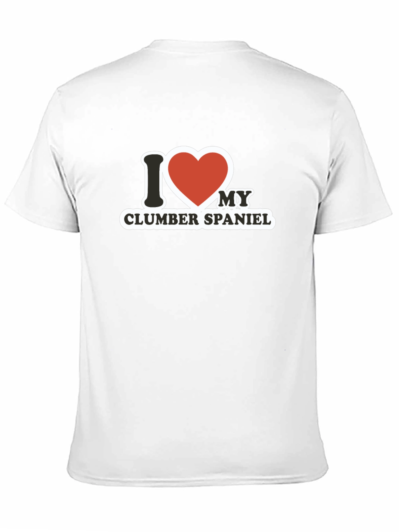 I Love My Clumber Spaniel Black T-Shirt