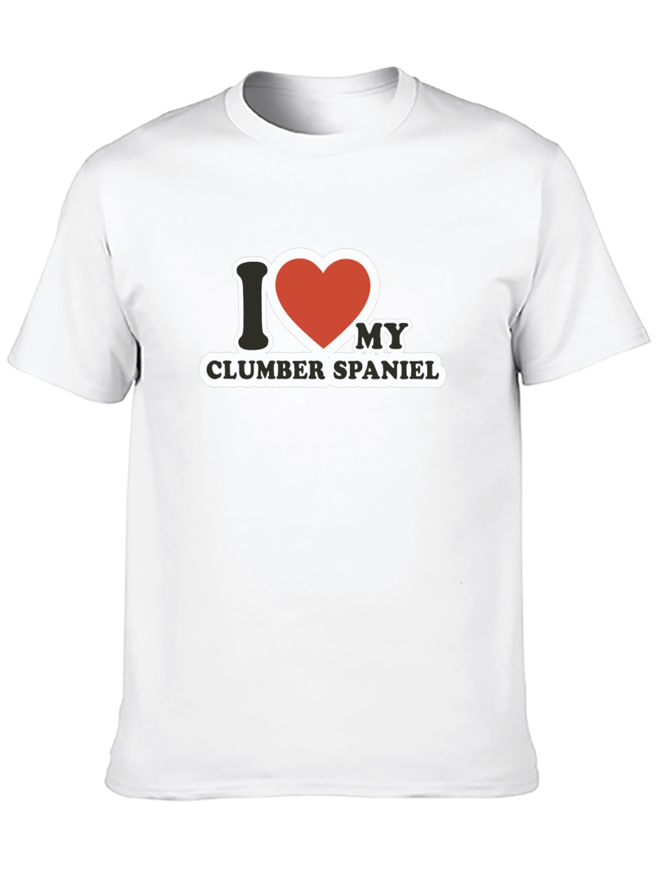 I Love My Clumber Spaniel Black T-Shirt