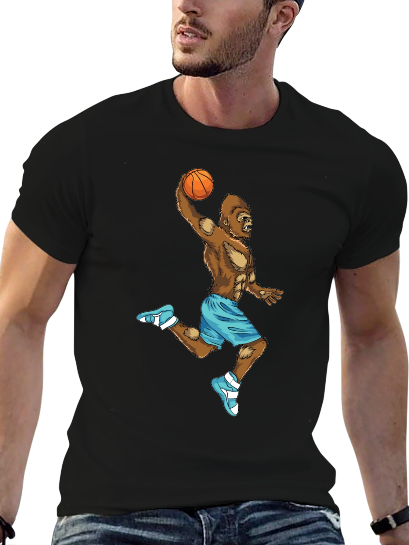 Gorilla Dunk T-Shirt - Funny Basketball Tee