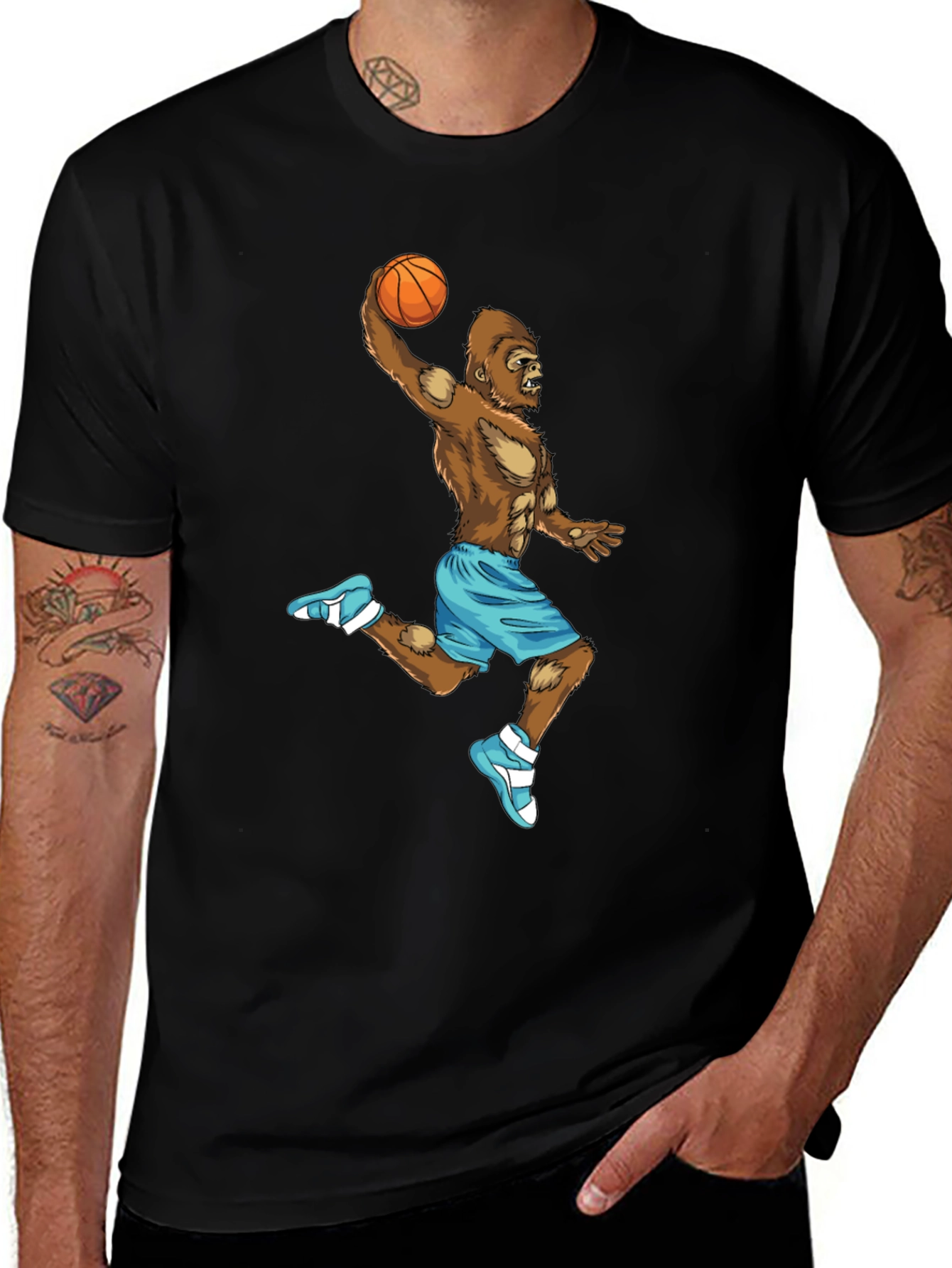 Gorilla Dunk T-Shirt - Funny Basketball Tee