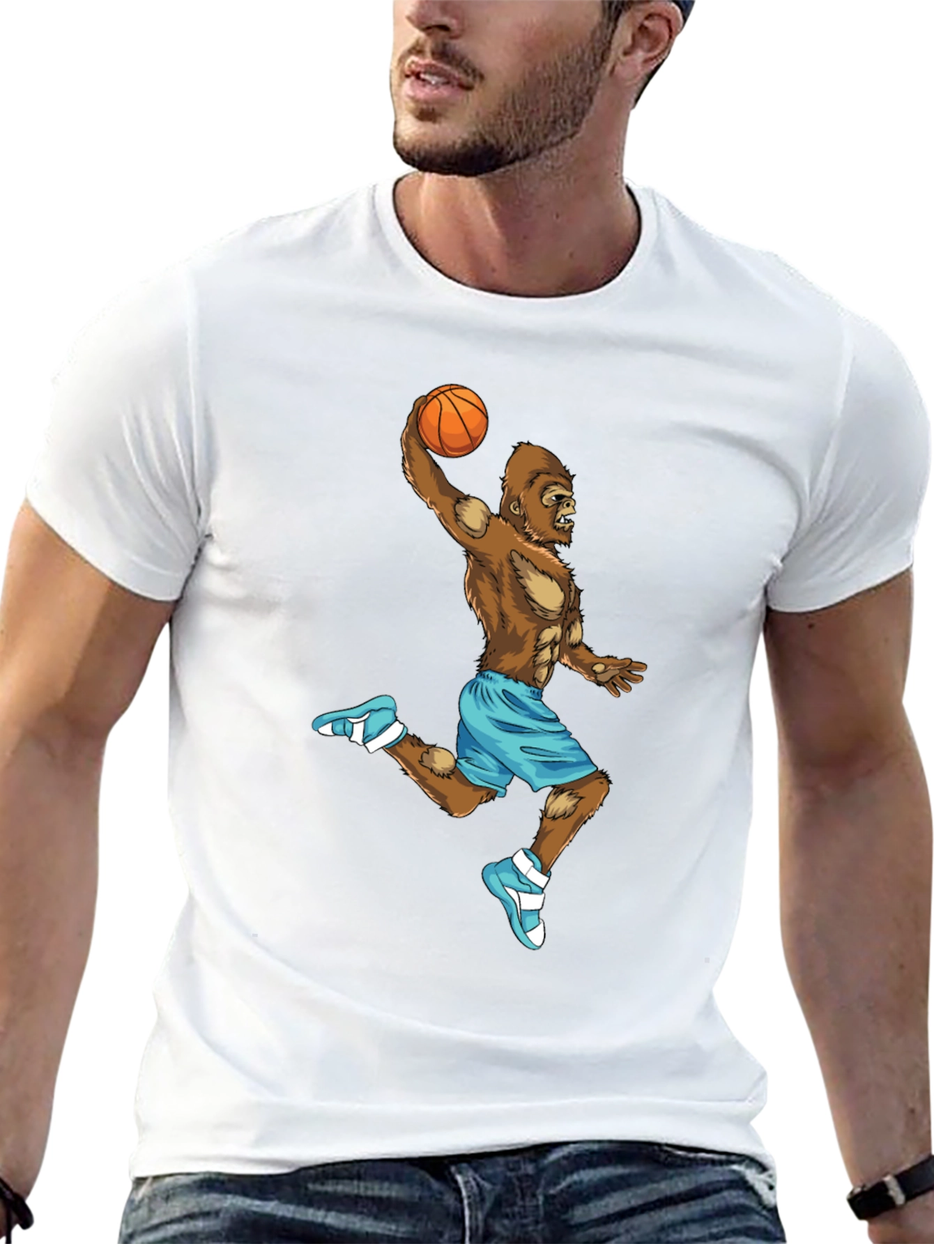 Gorilla Dunk T-Shirt - Funny Basketball Tee