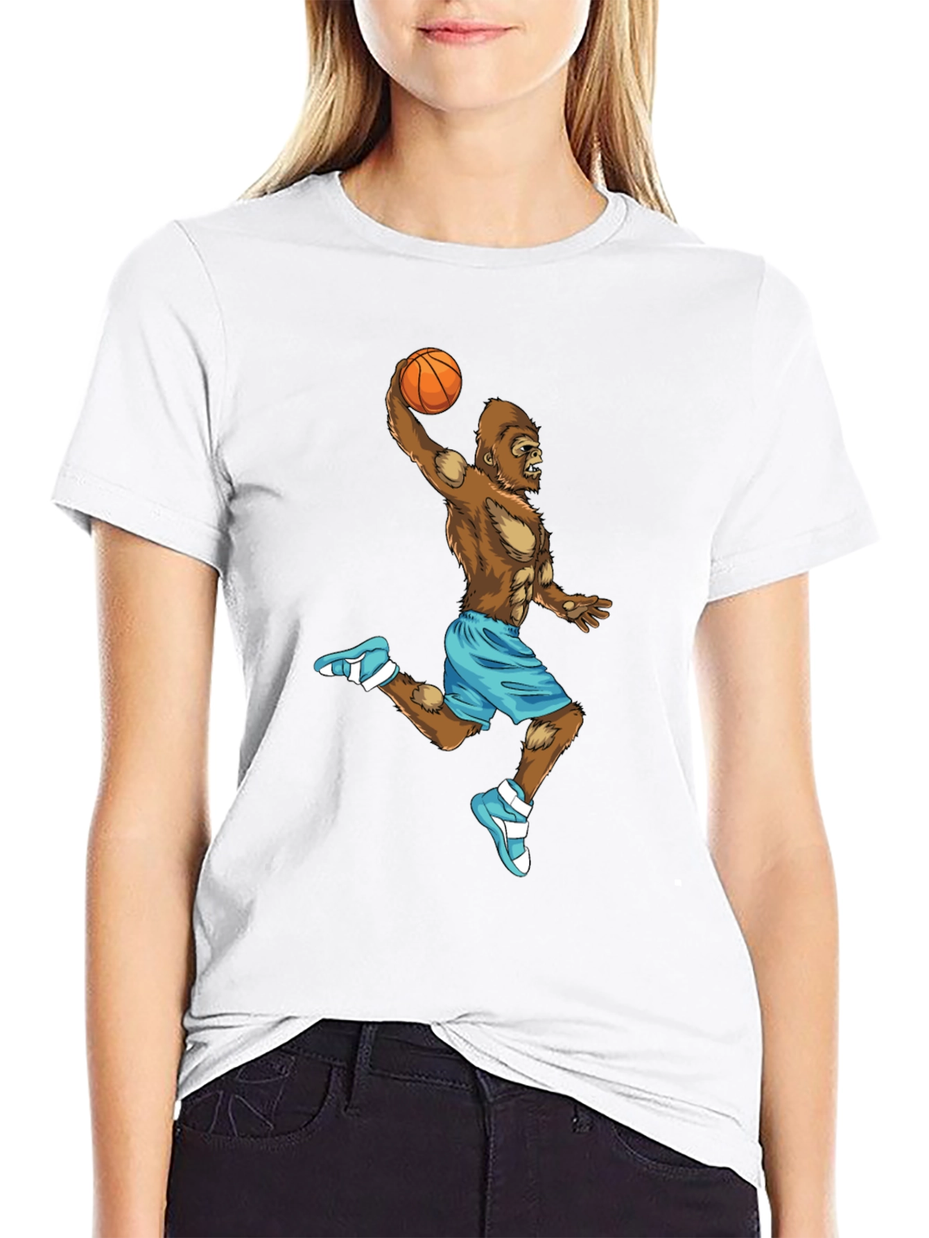 Gorilla Dunk T-Shirt - Funny Basketball Tee