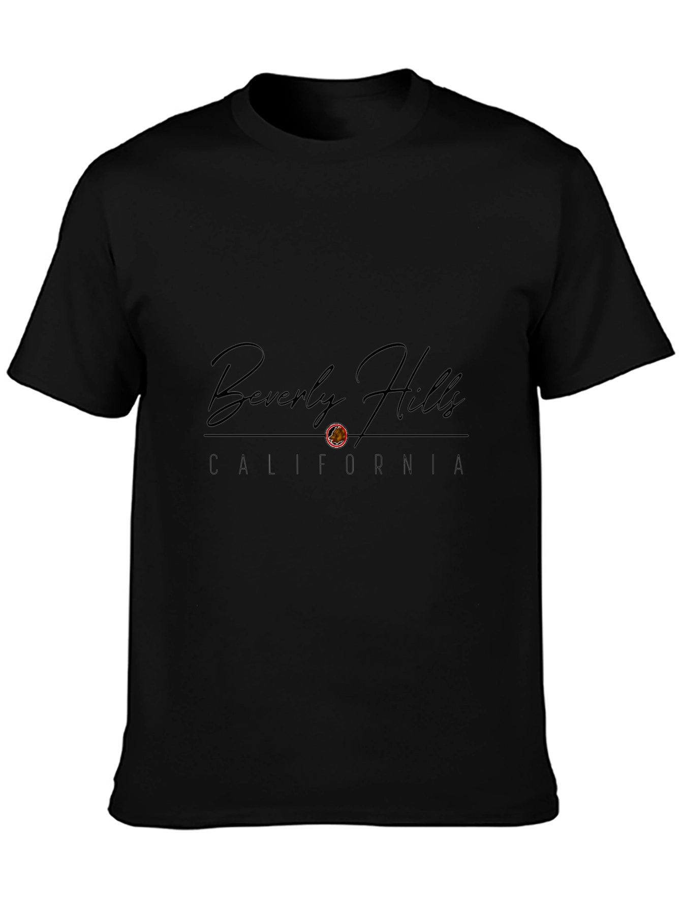 Beverly Hills California Graphic Black T-Shirt