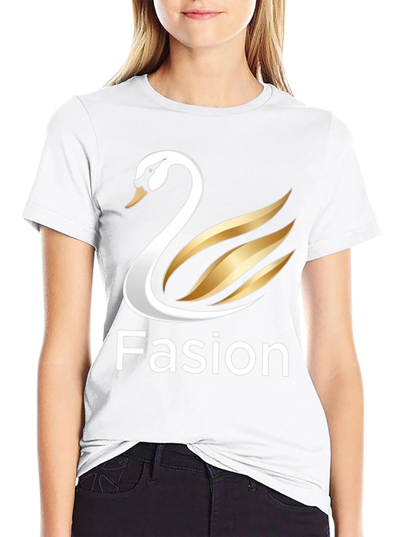 Swan Fasion Graphic Tee - Bold Style