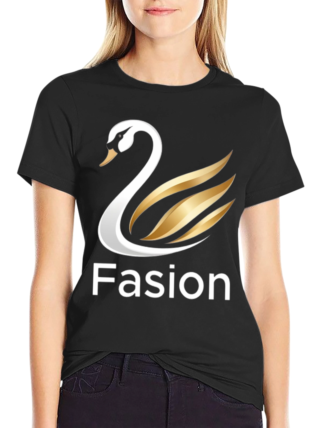 Swan Fasion Graphic Tee - Bold Style