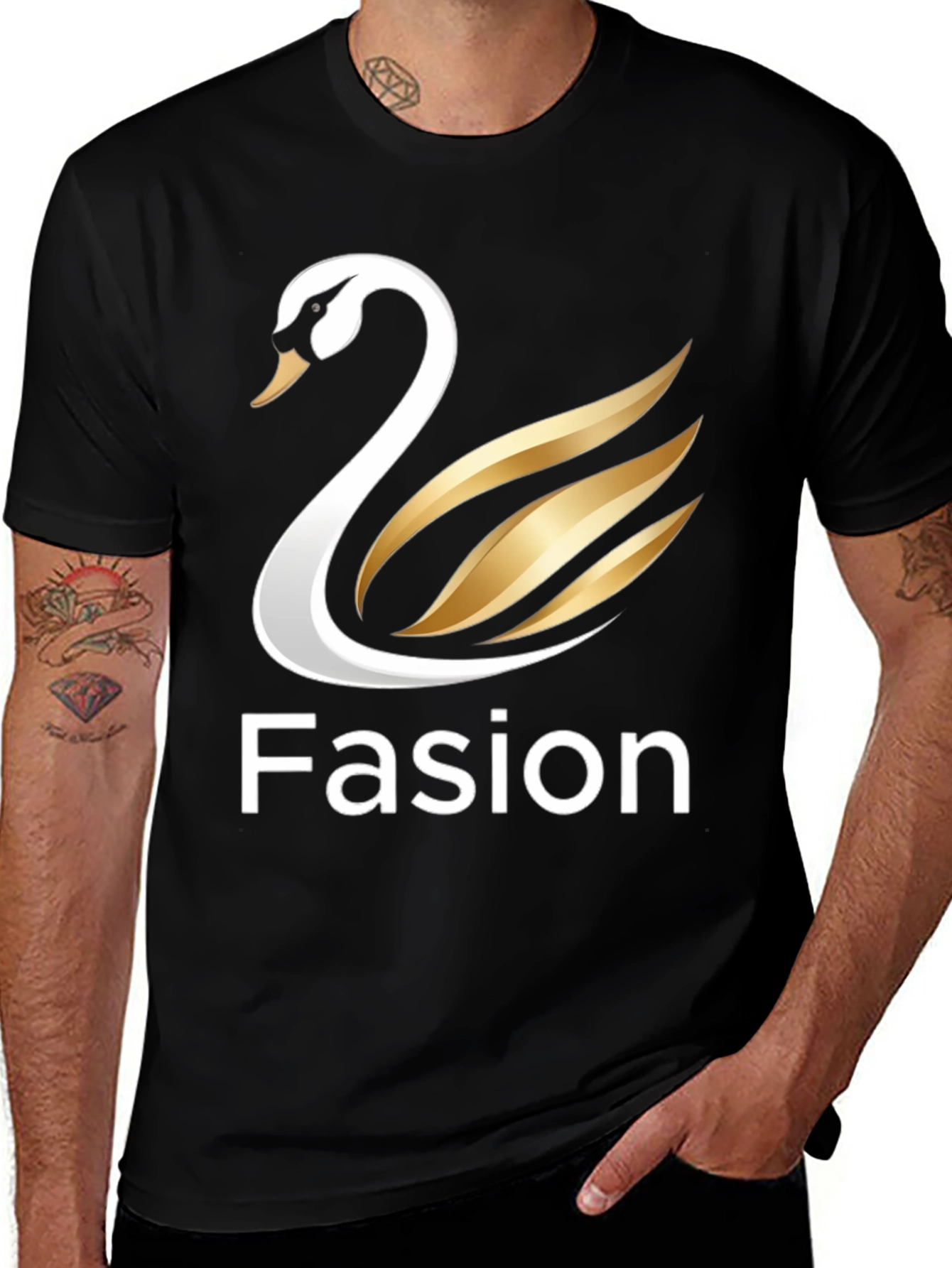Swan Fasion Graphic Tee - Bold Style