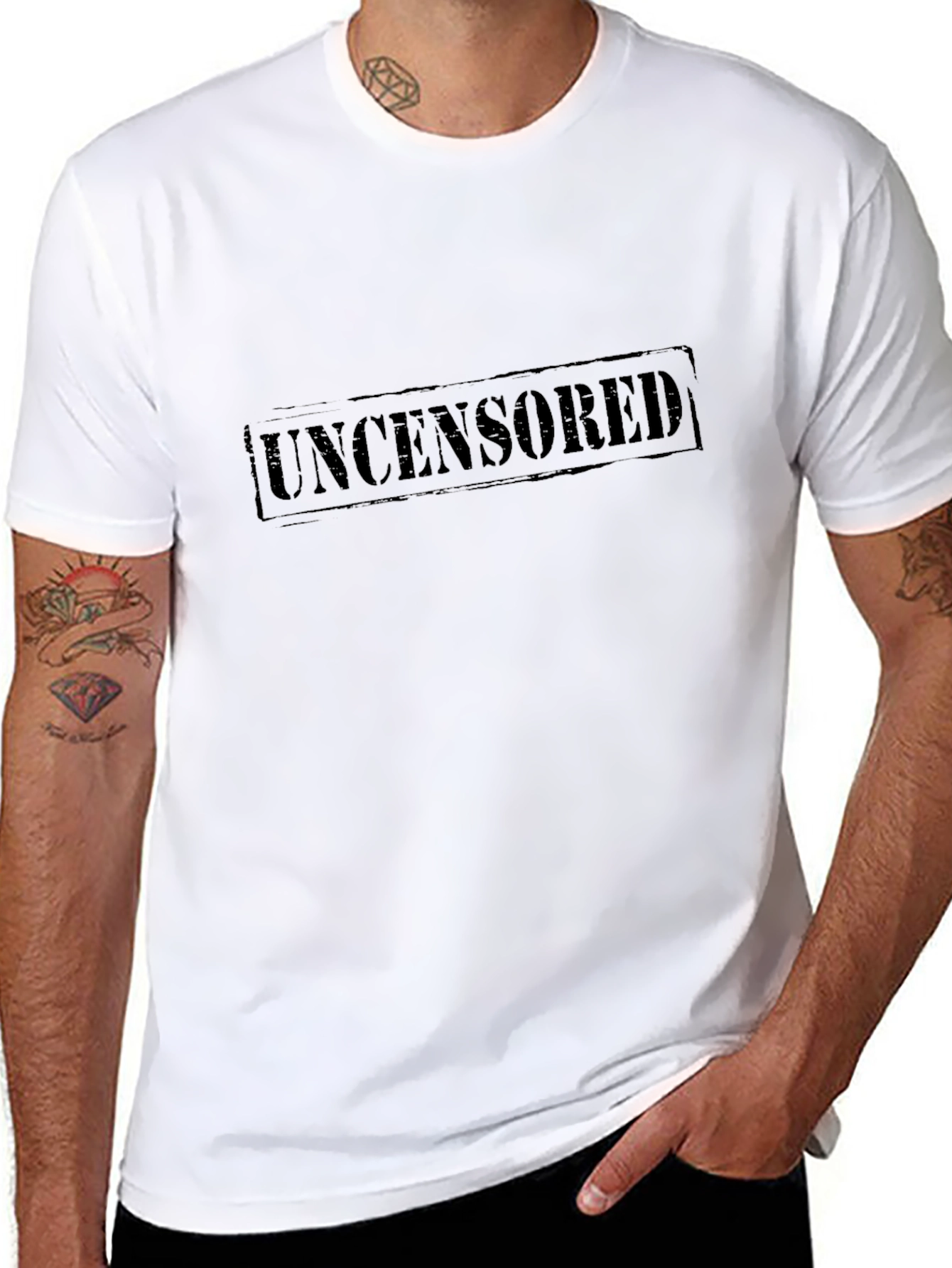 Uncensored Graphic Tee - Bold Statement T-Shirt
