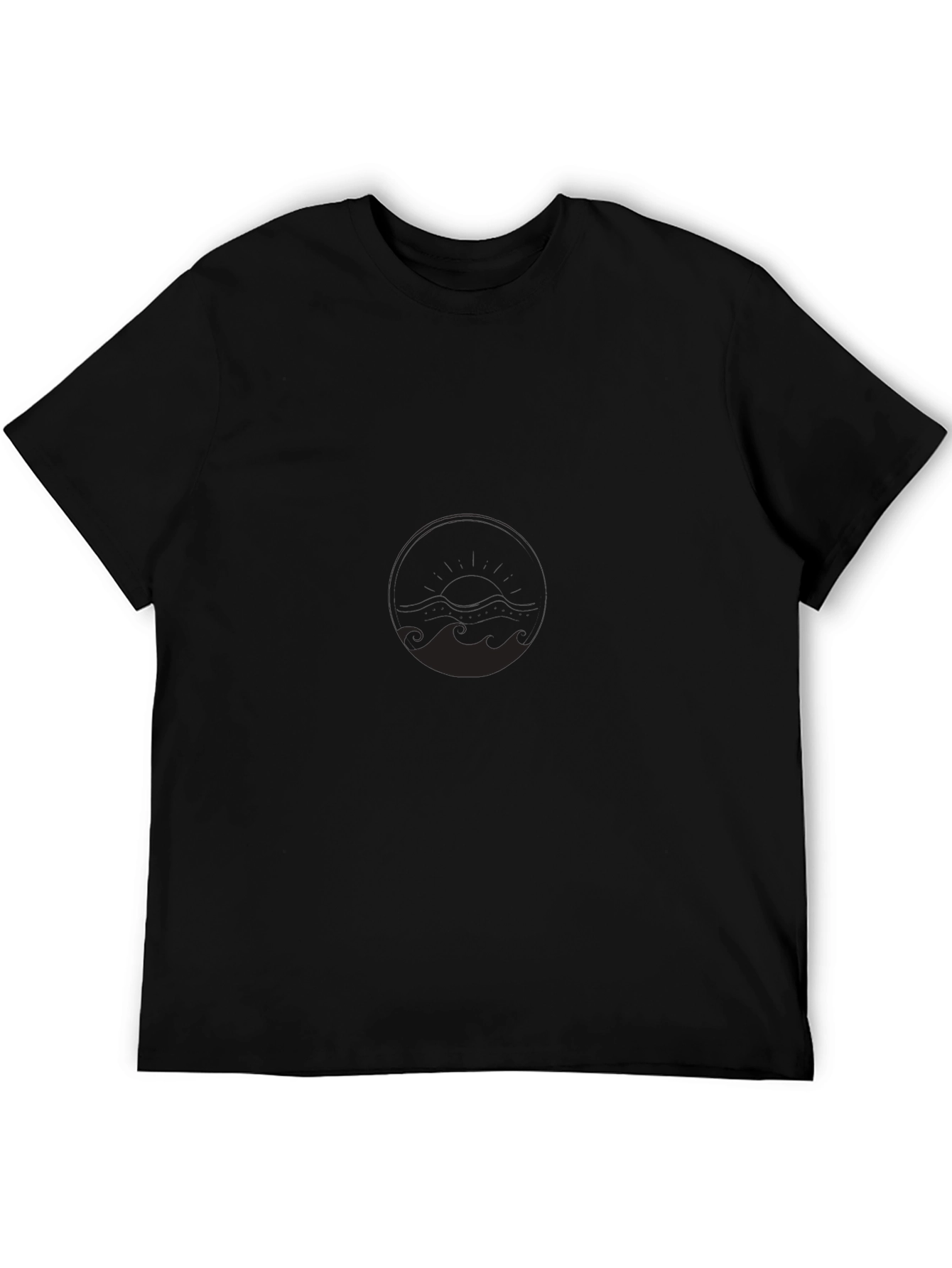 Mens Plain Black Crew Neck T-Shirt