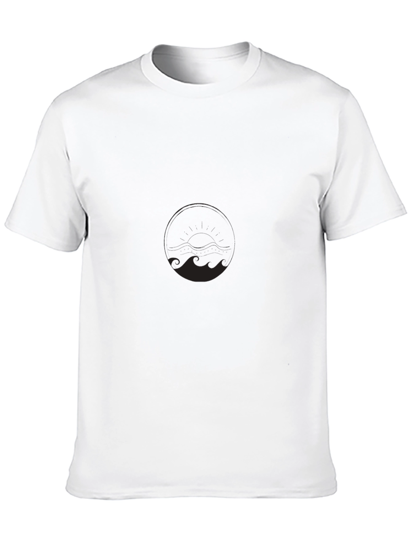 Mens Plain Black Crew Neck T-Shirt
