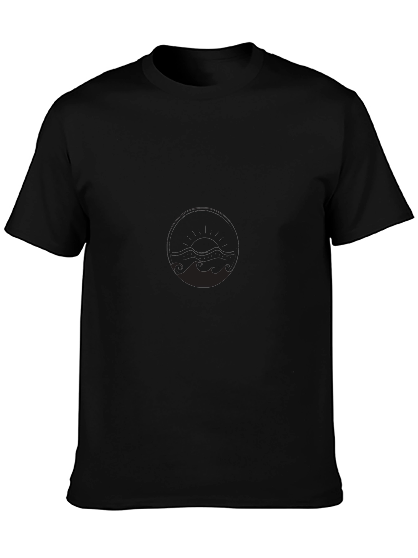 Mens Plain Black Crew Neck T-Shirt