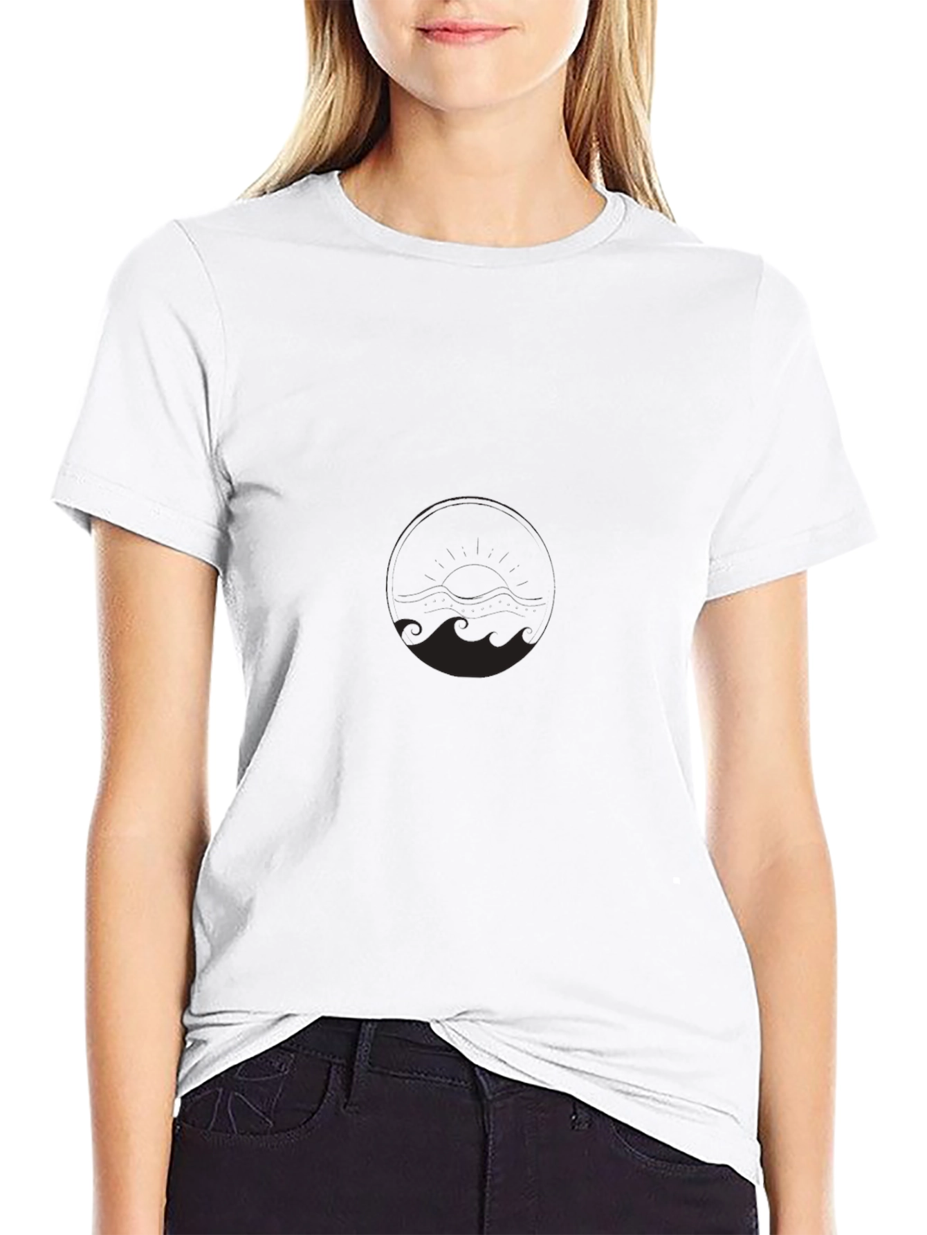 Mens Plain Black Crew Neck T-Shirt