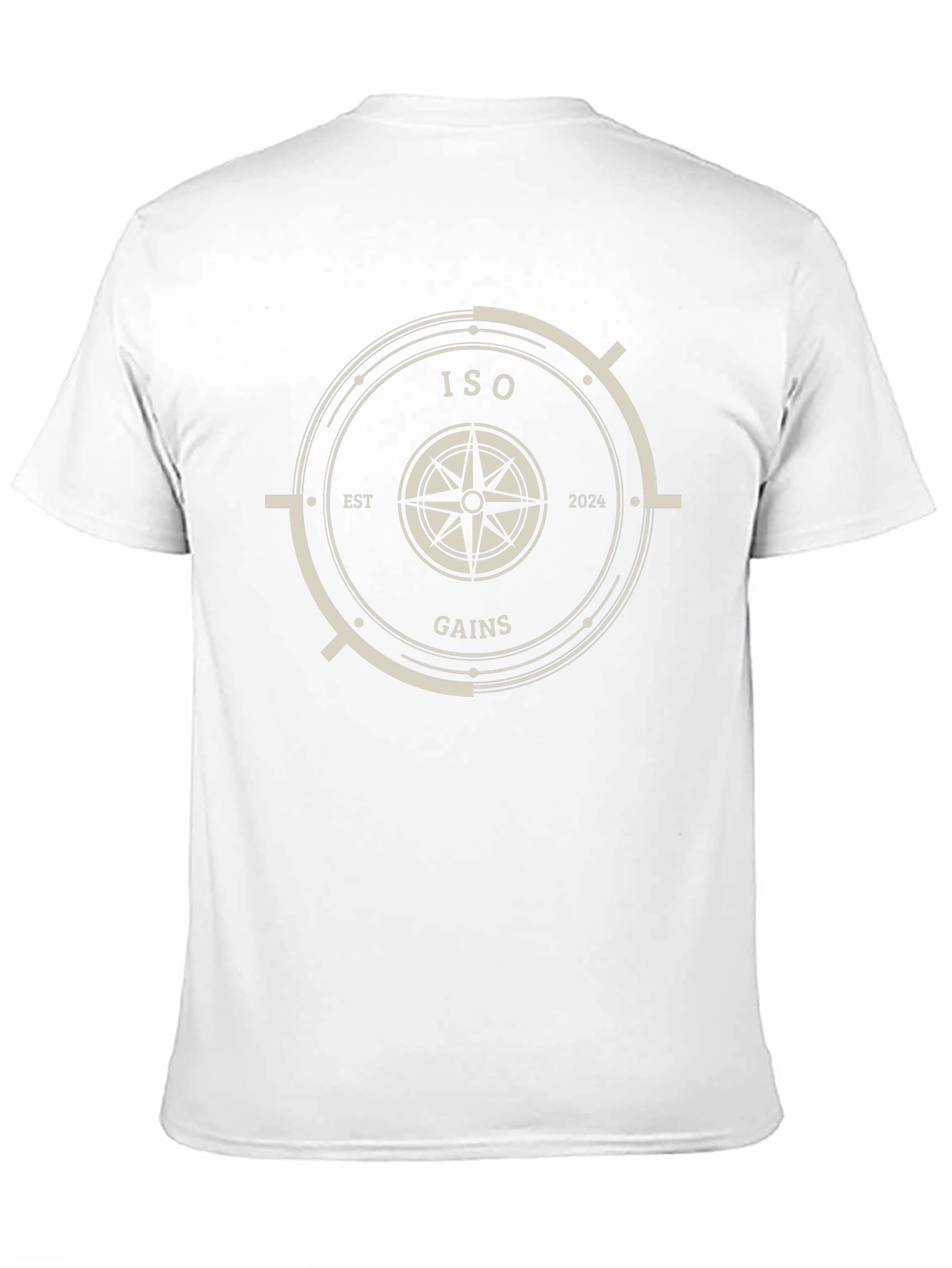 ISO Gains Black T-Shirt with Compass Design