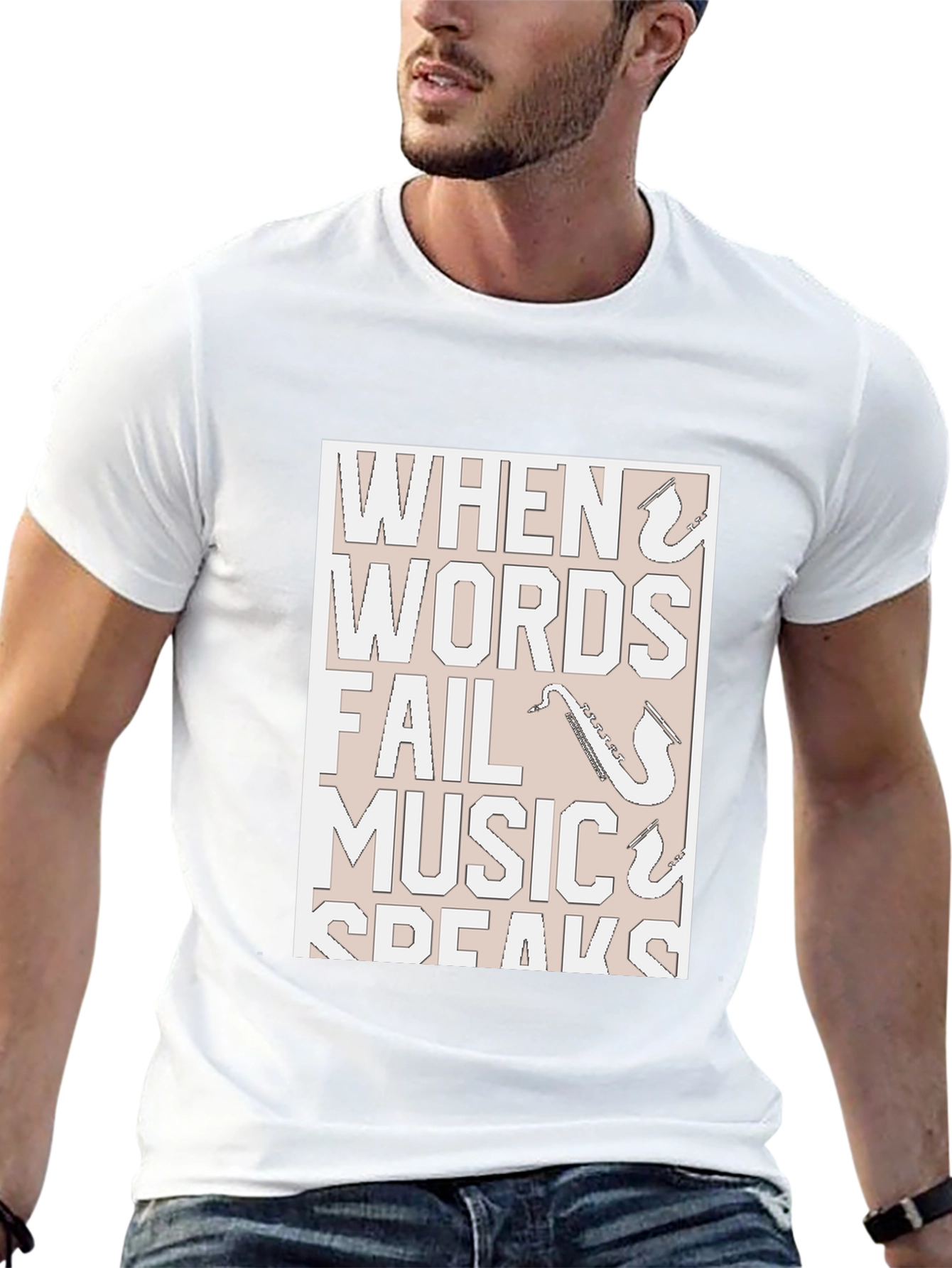 Music Speaks T-Shirt - Black Graphic Tee