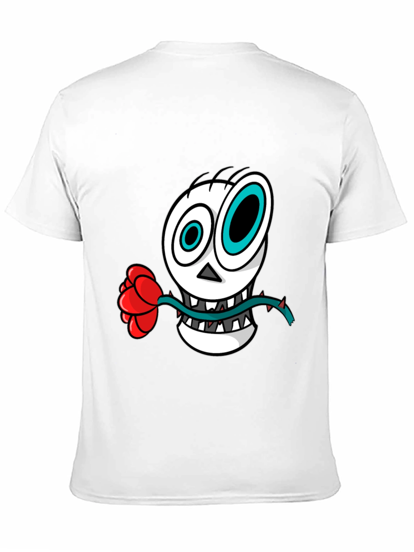 Skull & Rose Graphic Tee - Mens Black T-Shirt