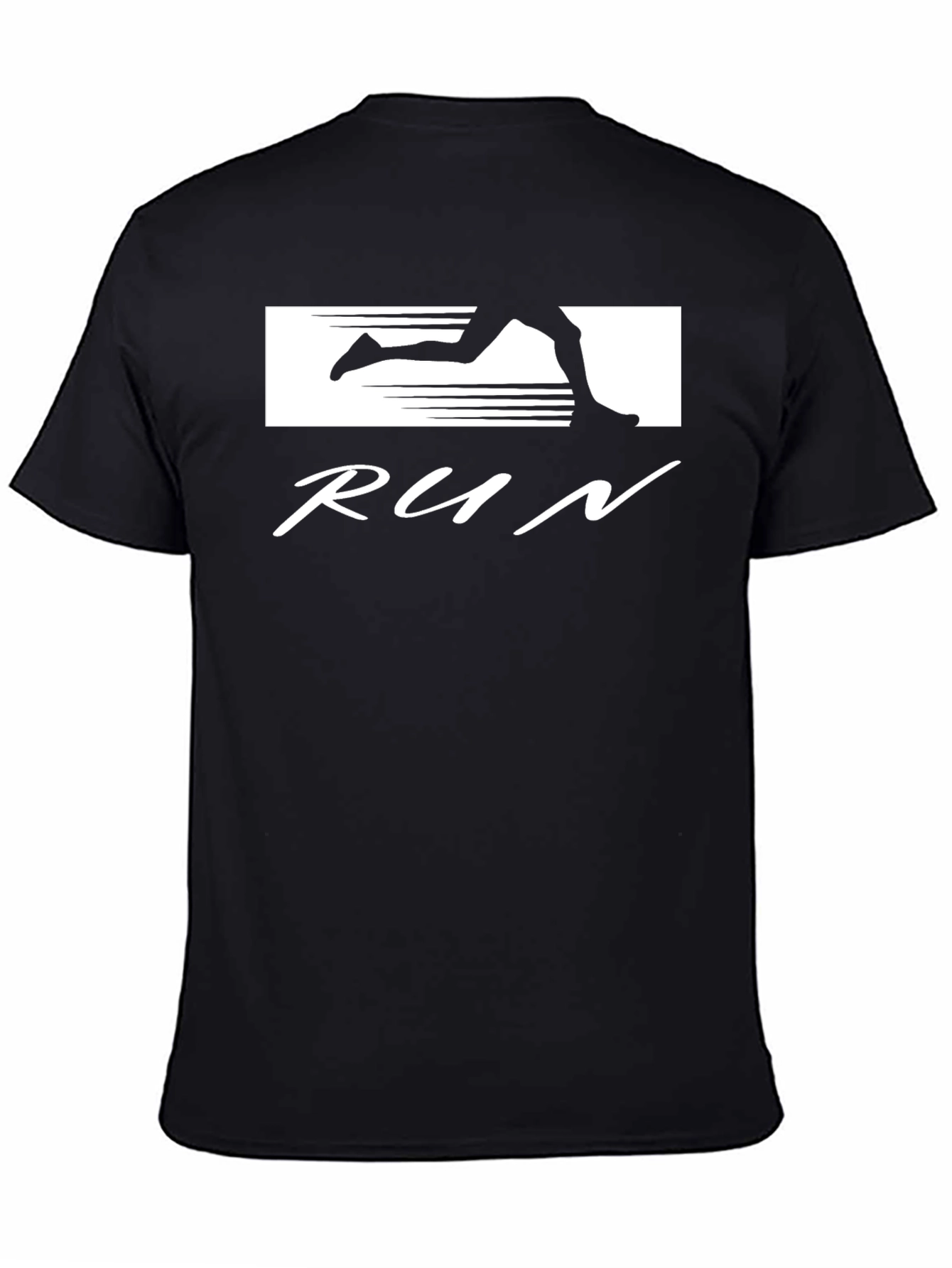Run Graphic T-Shirt - Stylish Black Tee