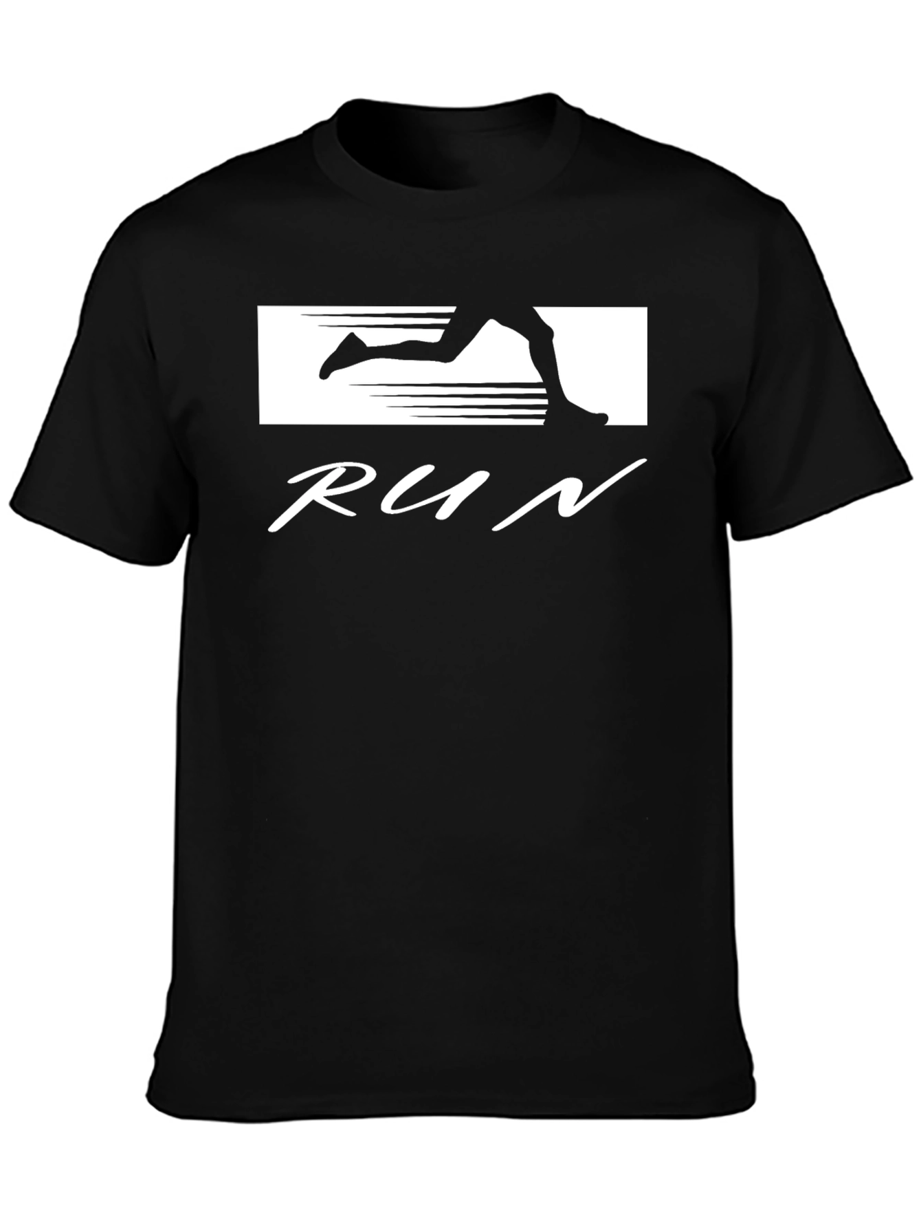 Run Graphic T-Shirt - Stylish Black Tee