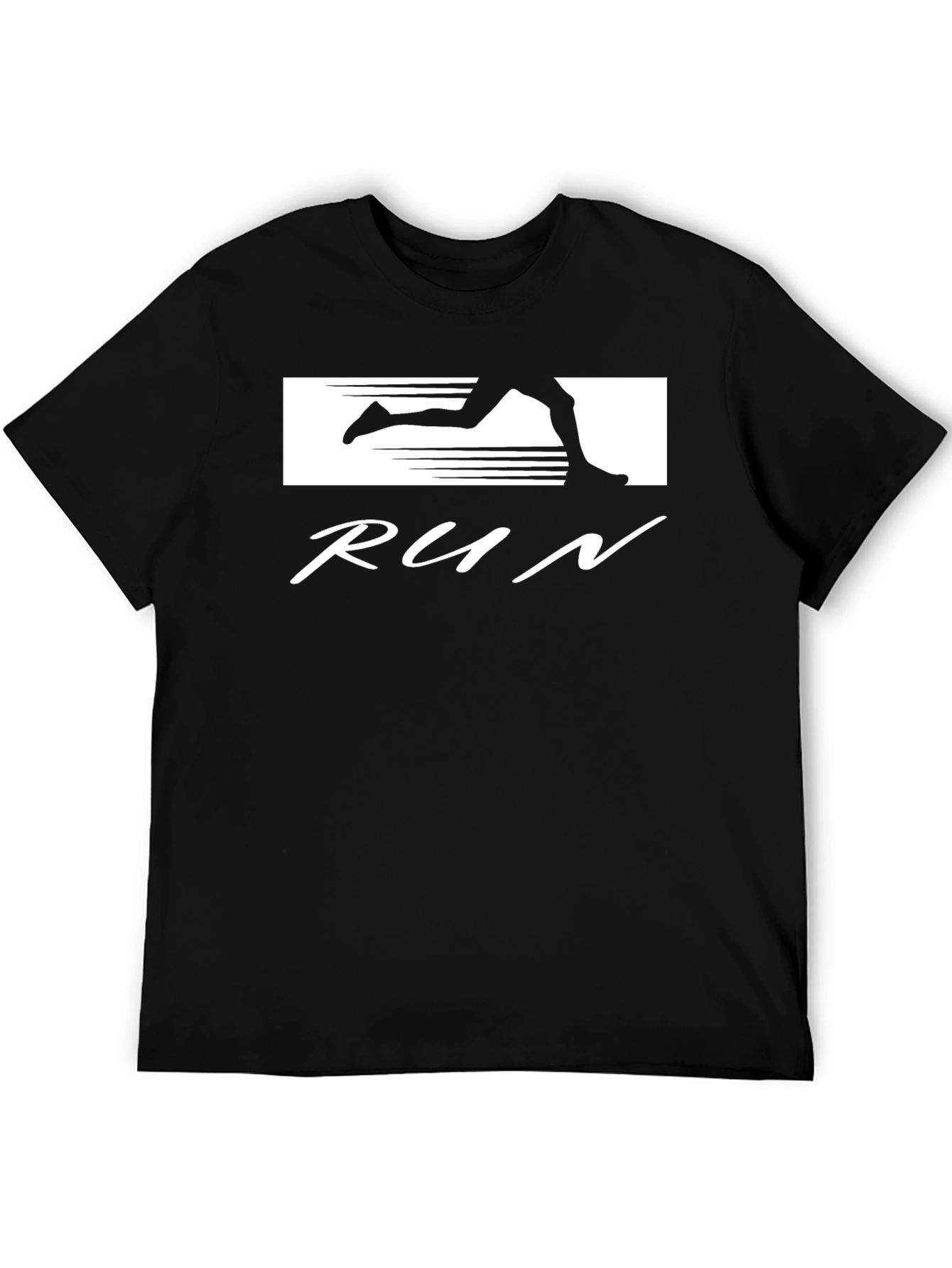 Run Graphic T-Shirt - Stylish Black Tee