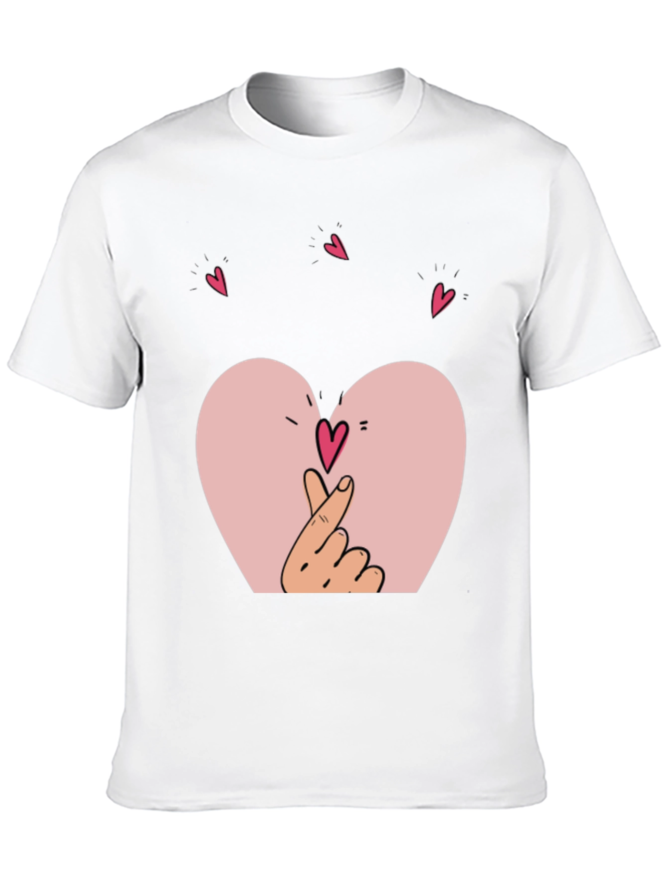Heart Hands Graphic Black T-Shirt