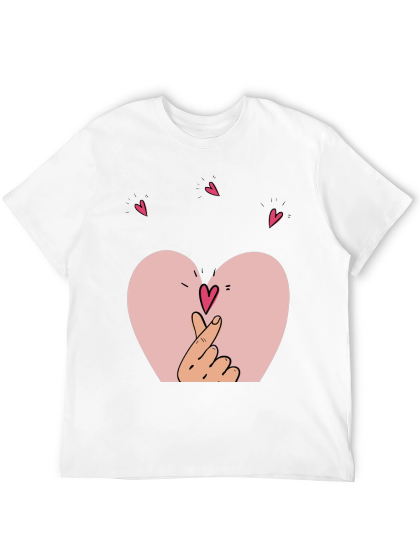 Heart Hands Graphic Black T-Shirt