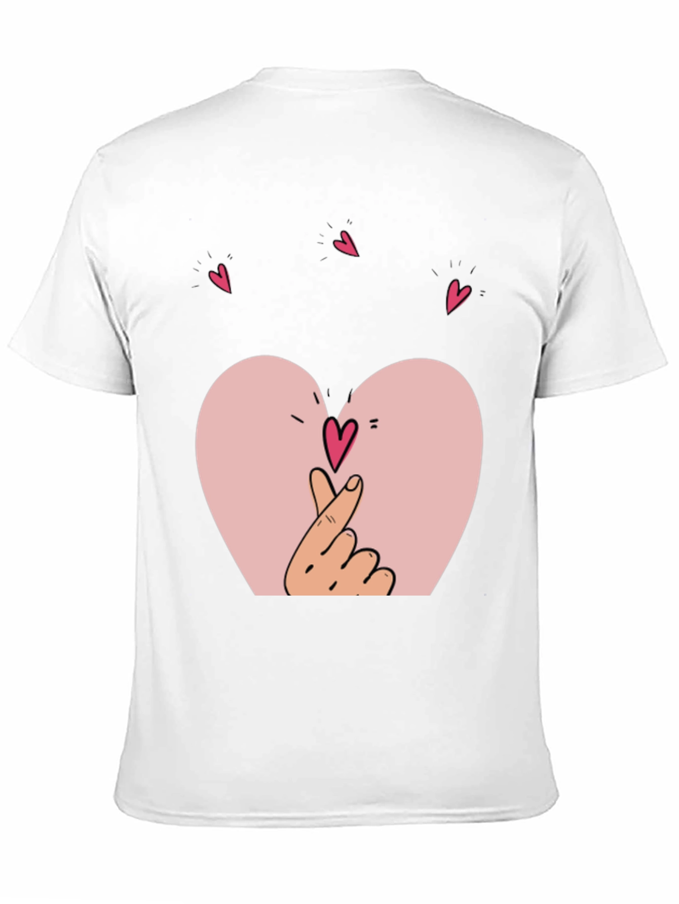 Heart Hands Graphic Black T-Shirt