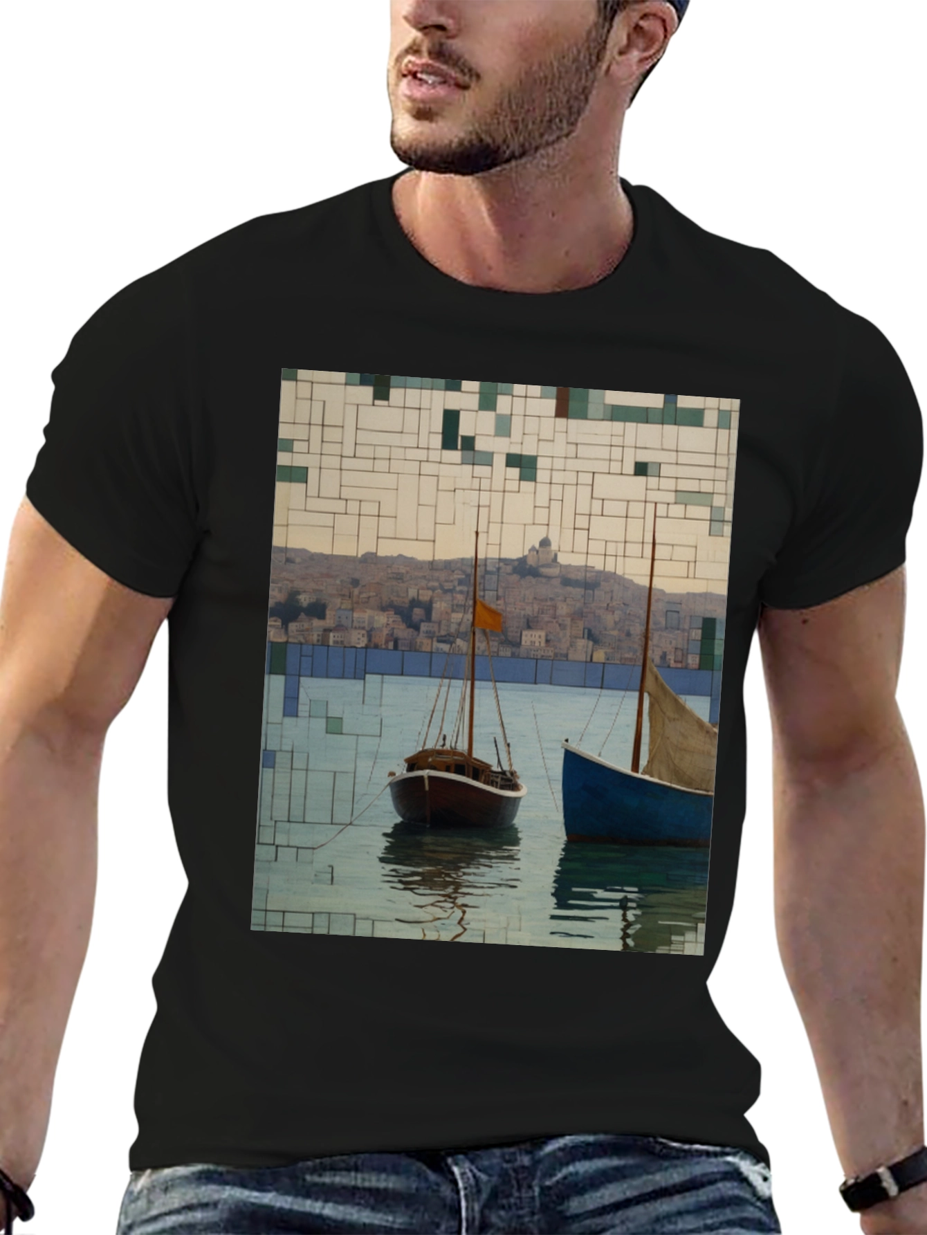 Abstract Sailboats T-Shirt