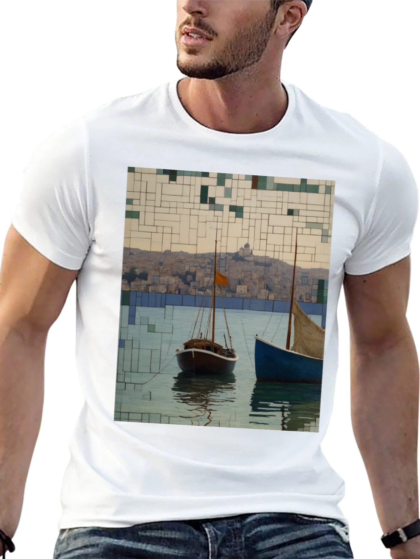 Abstract Sailboats T-Shirt