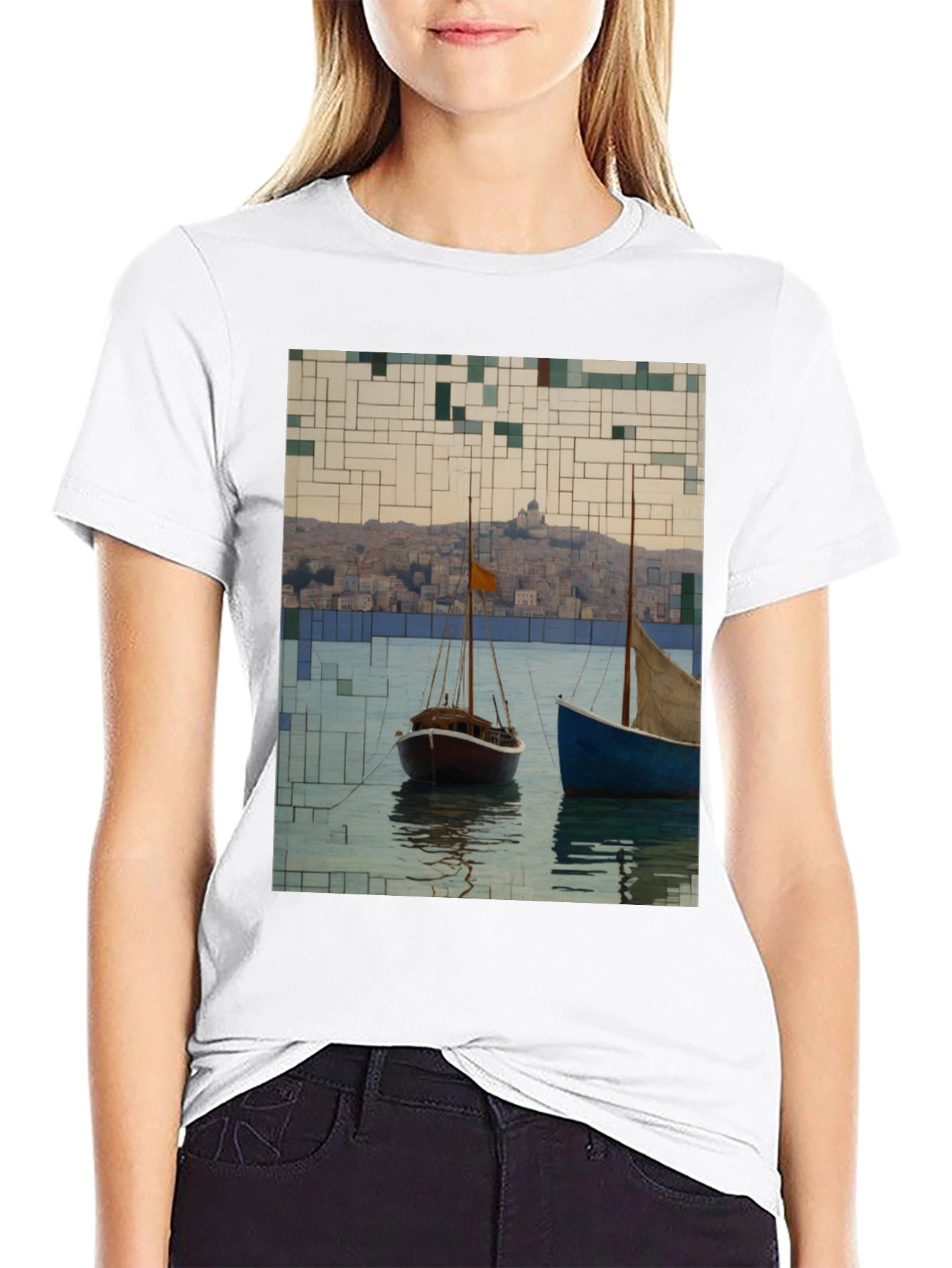 Abstract Sailboats T-Shirt