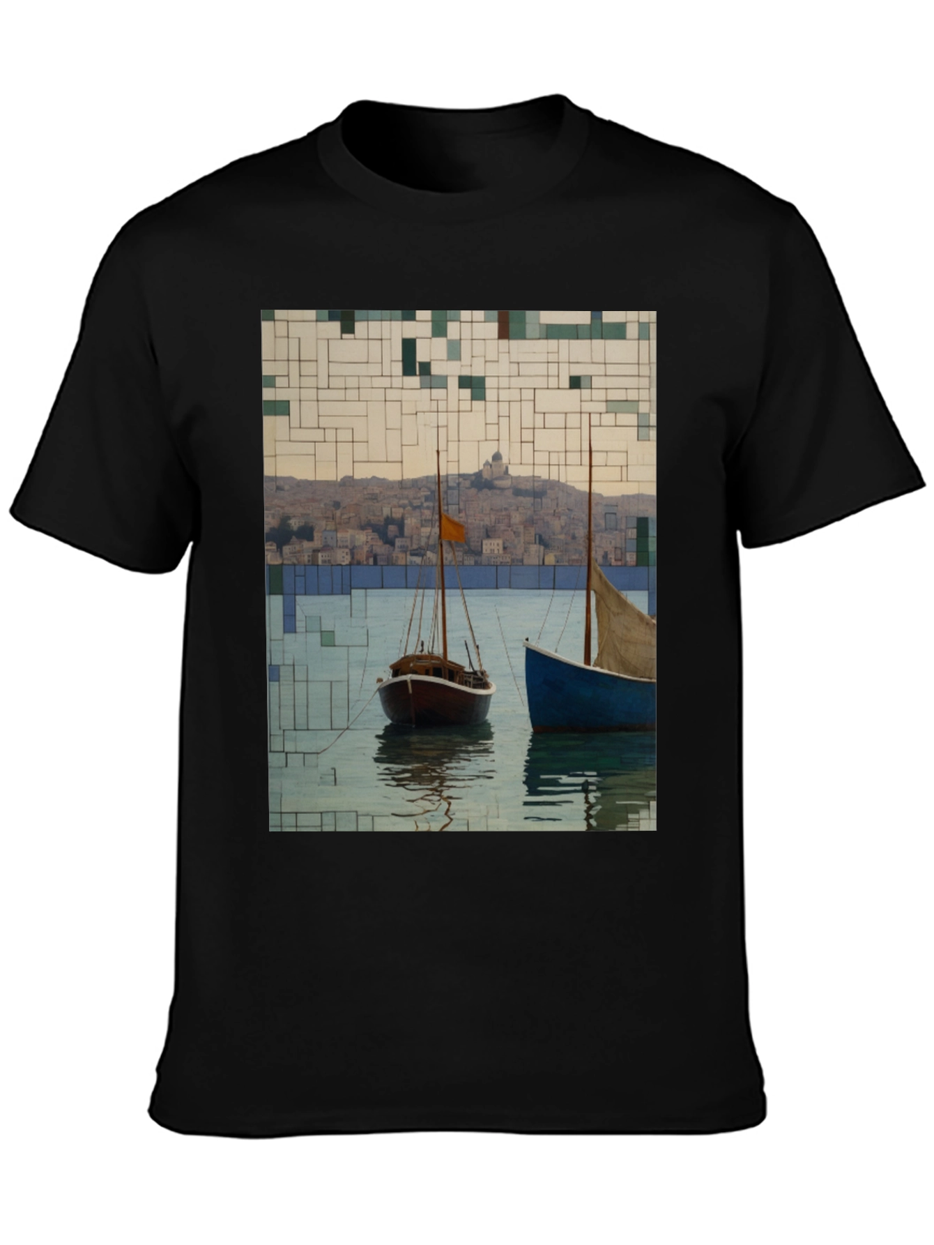 Abstract Sailboats T-Shirt